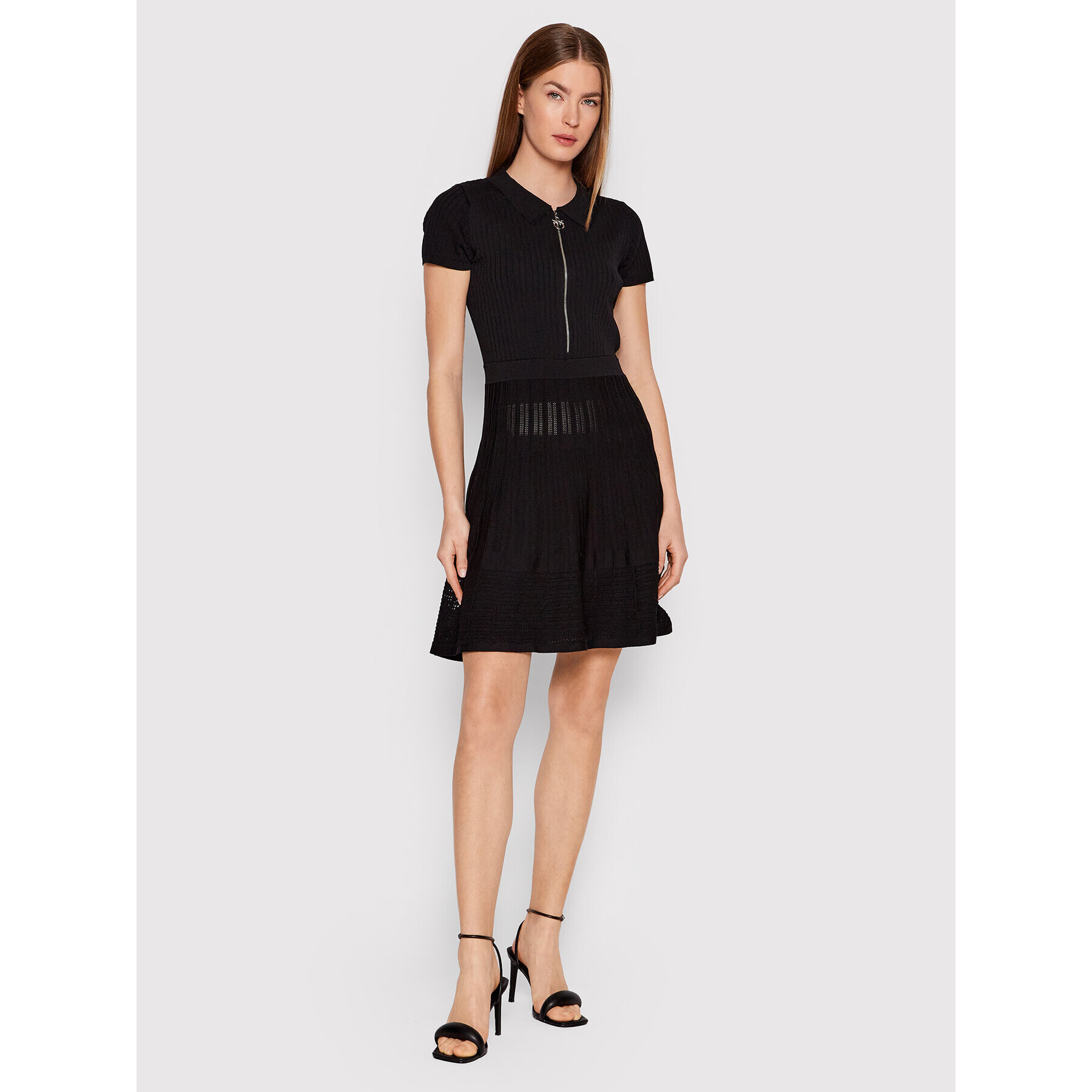 Pinko Rochie tricotată Linares 1G17MY Y81U Negru Slim Fit - Pled.ro