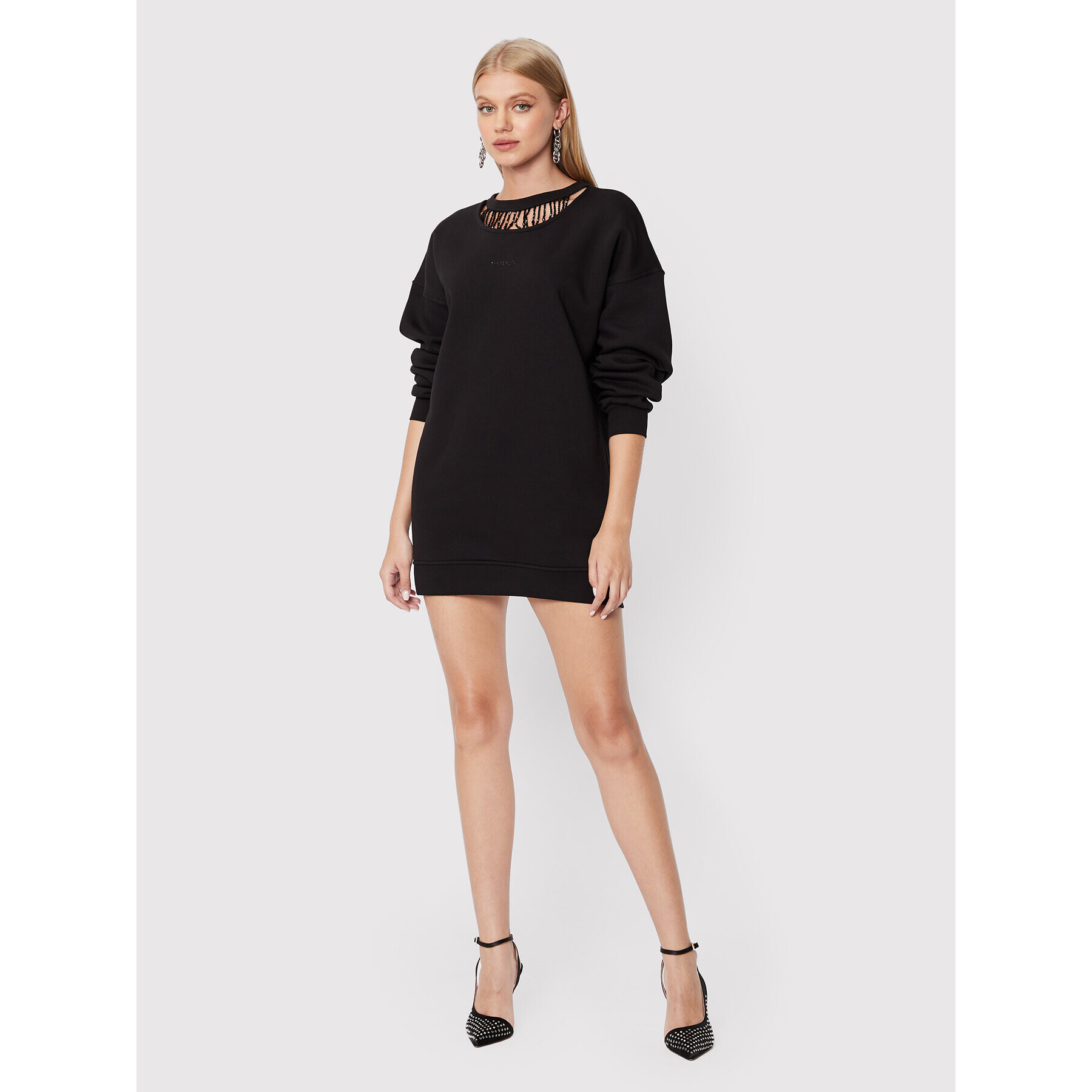 Pinko Rochie tricotată Agathe 1G18AP W0VQ Negru Regular Fit - Pled.ro