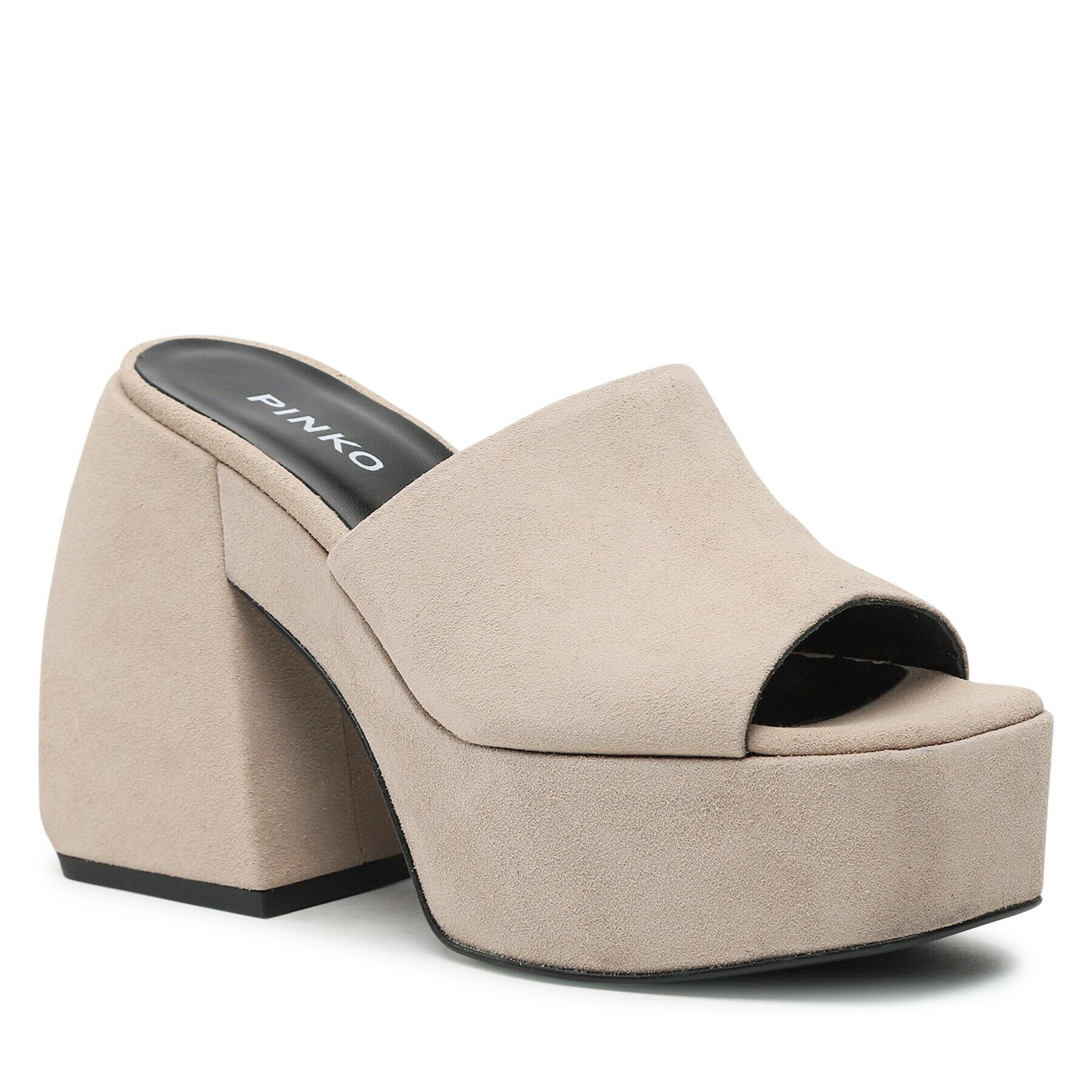 Pinko Șlapi Margaux Wedge PE 23 BLKS1 100653 A0N8 Bej - Pled.ro