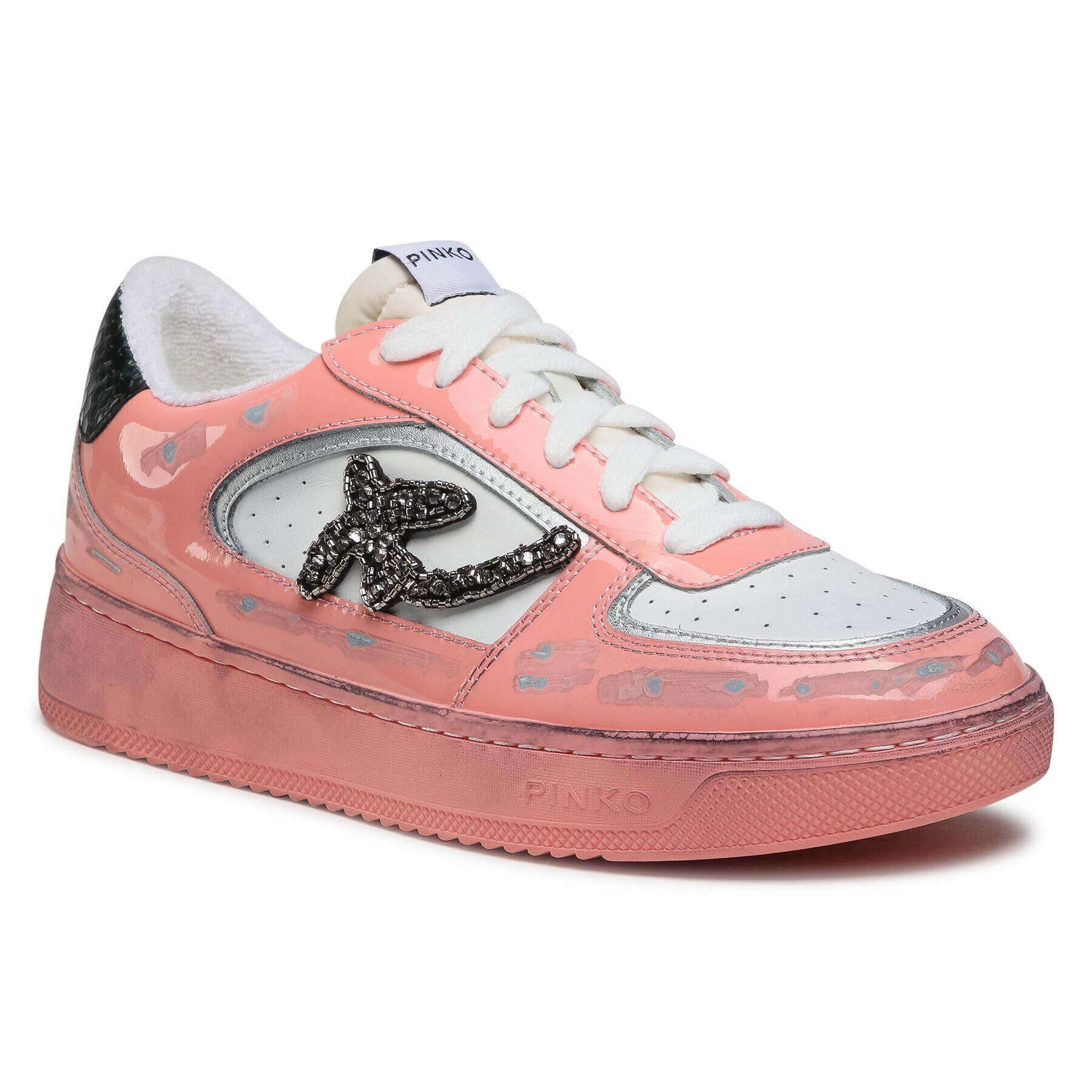 Pinko Sneakers Liquirizia Low Top 2 Sneaker PE 21 BLKS1 1H20UK Y735 Roz - Pled.ro