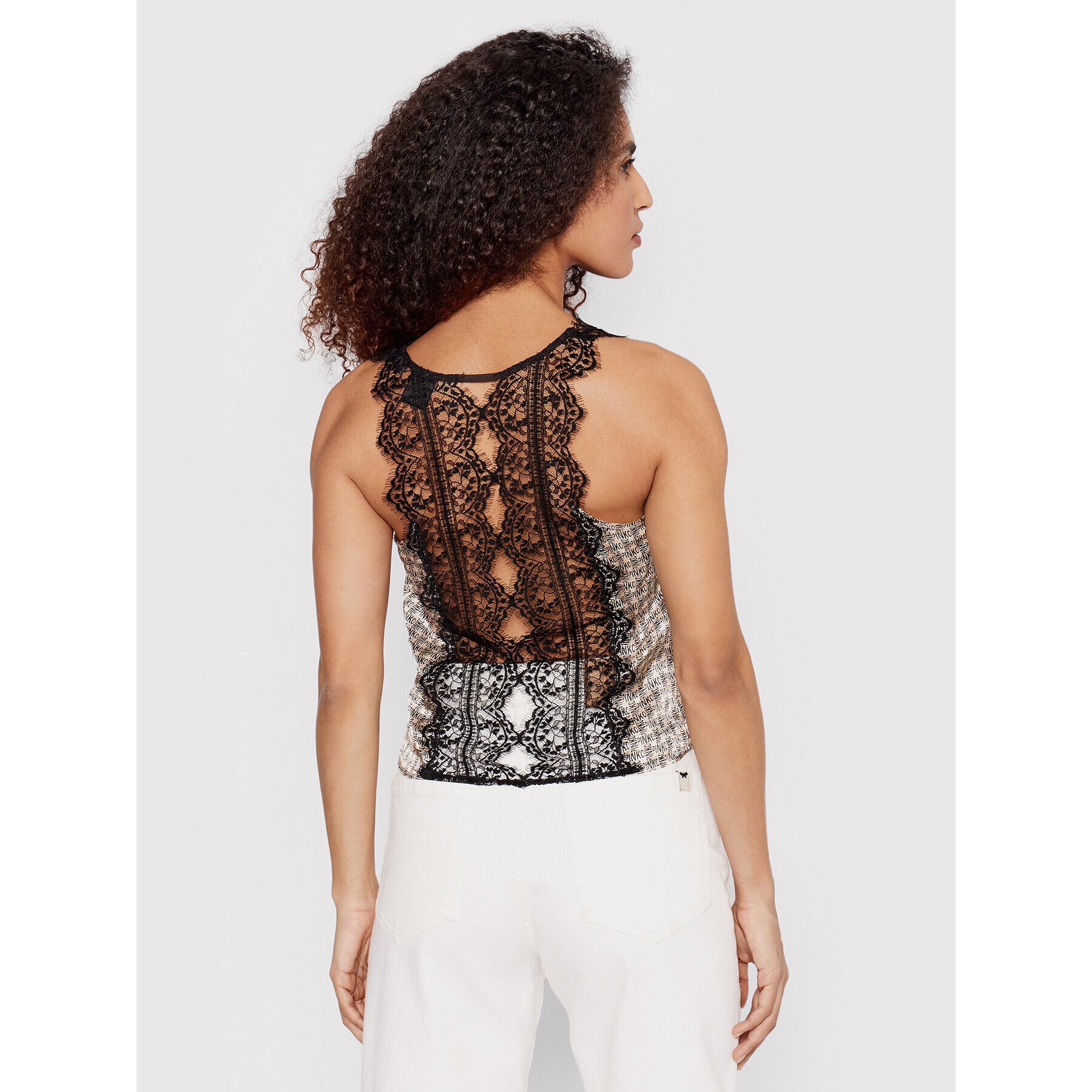 Pinko Top 1G17LA Y7WD Bej Regular Fit - Pled.ro