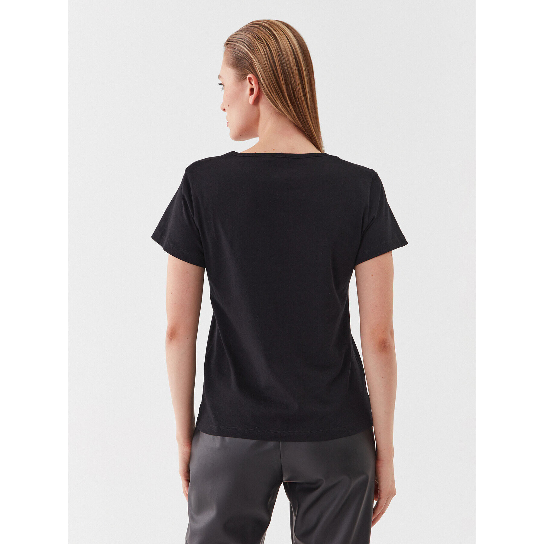 Pinko Tricou Turbato 100372 A151 Negru Regular Fit - Pled.ro