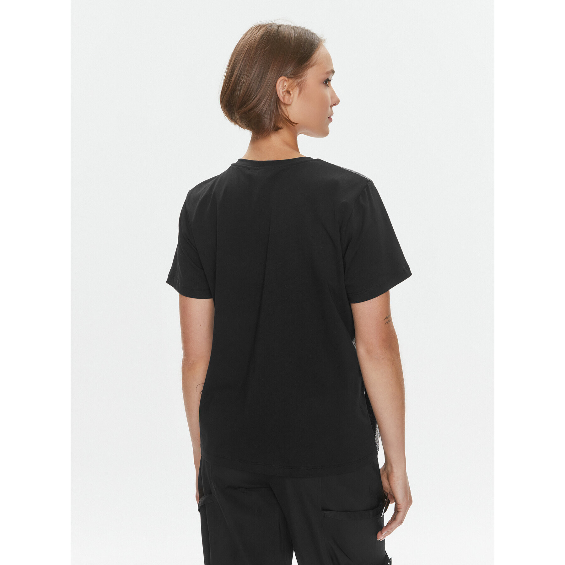 Please Bluză T0N4APD000 Negru Regular Fit - Pled.ro