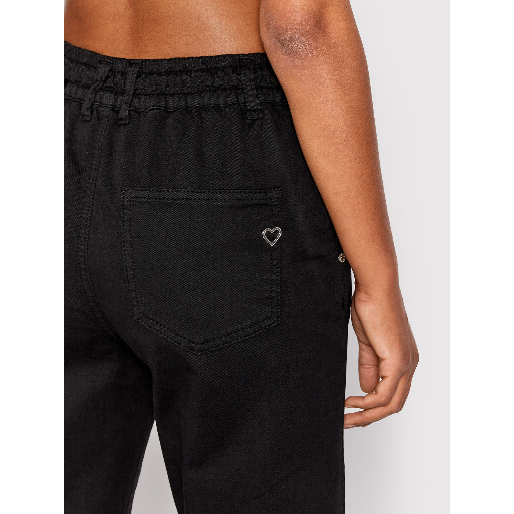 Please Pantaloni din material P0QUAV2N3N Negru Regular Fit - Pled.ro