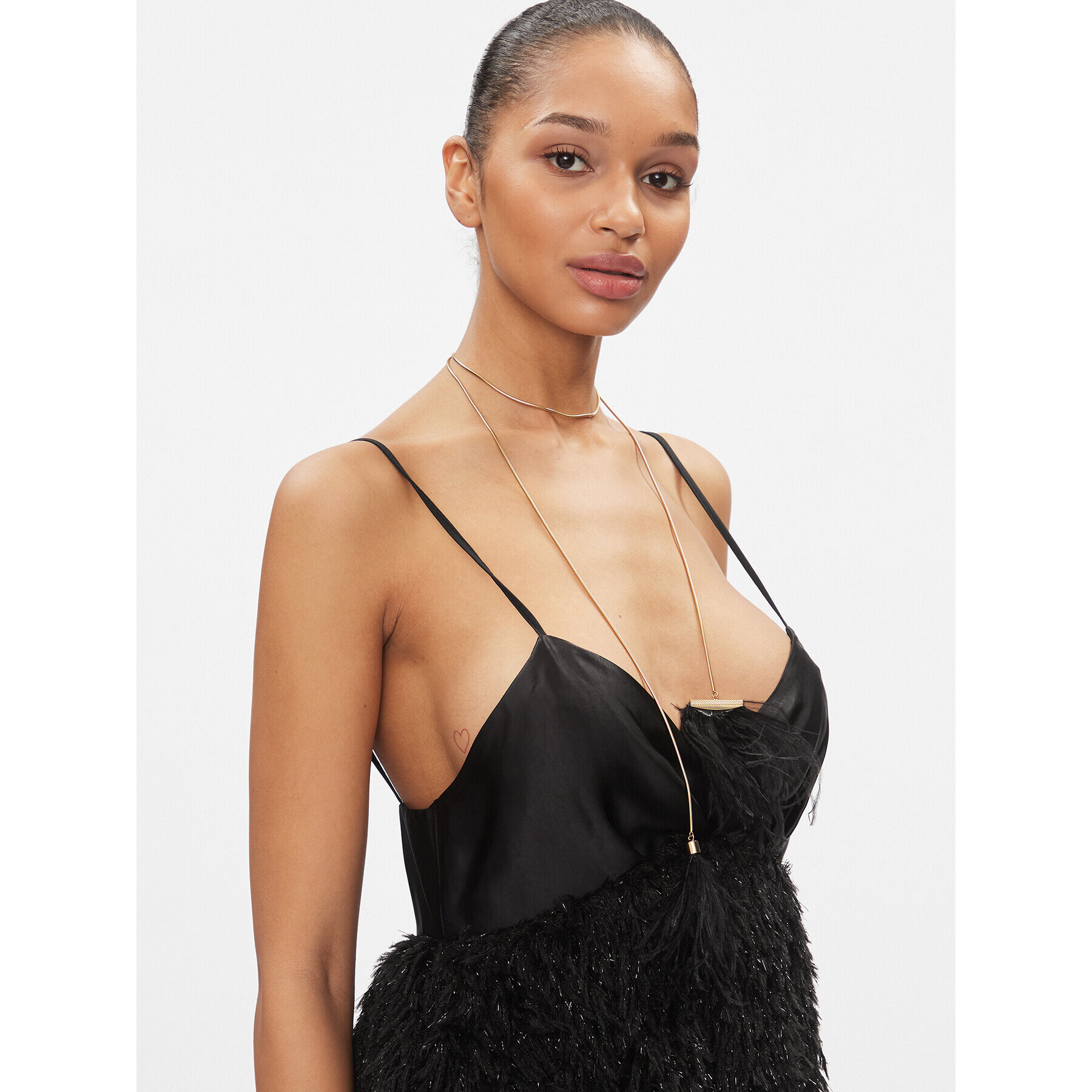 Please Rochie cocktail A1FVCHM000 Negru Regular Fit - Pled.ro