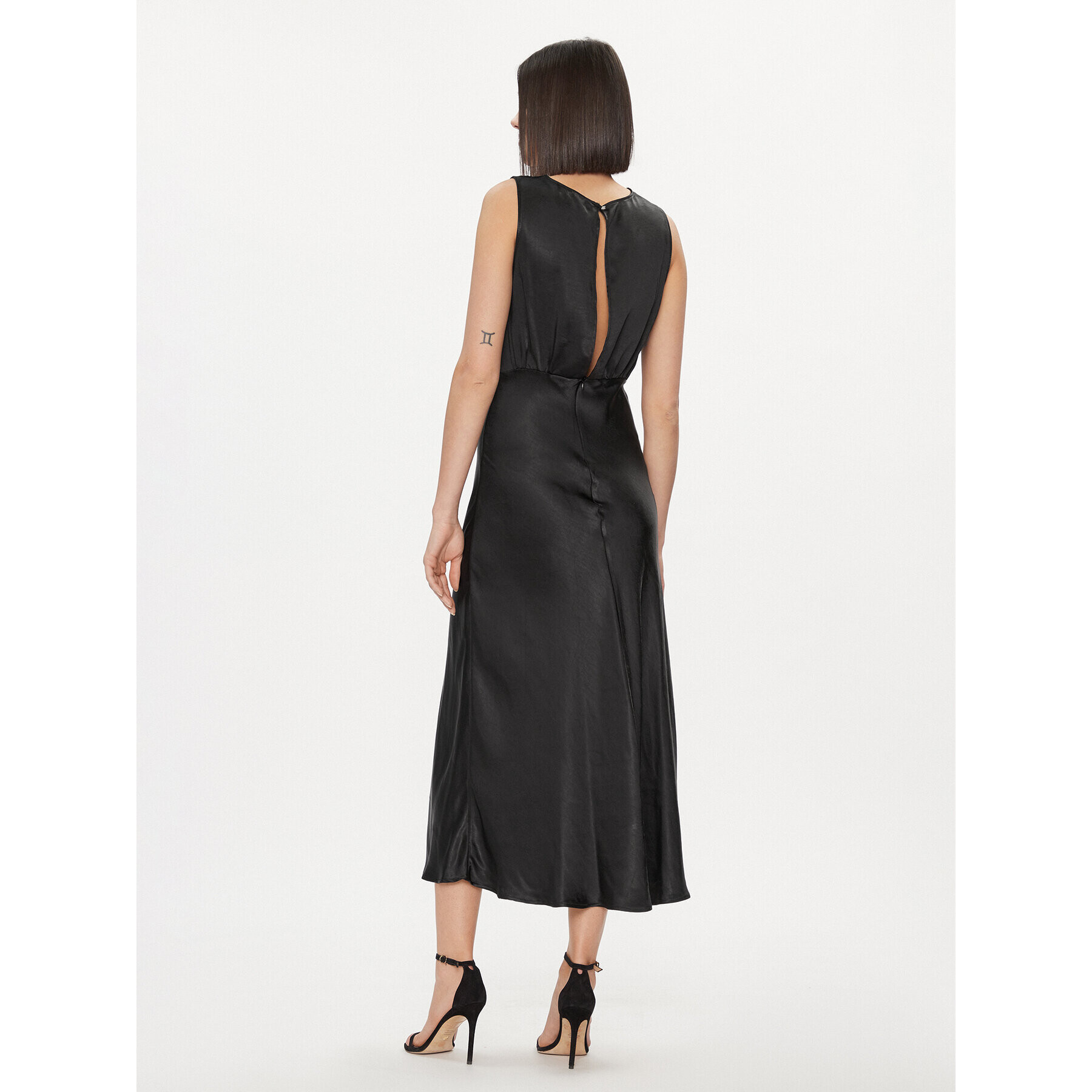 Please Rochie cocktail A1XQXP1000 Negru Regular Fit - Pled.ro