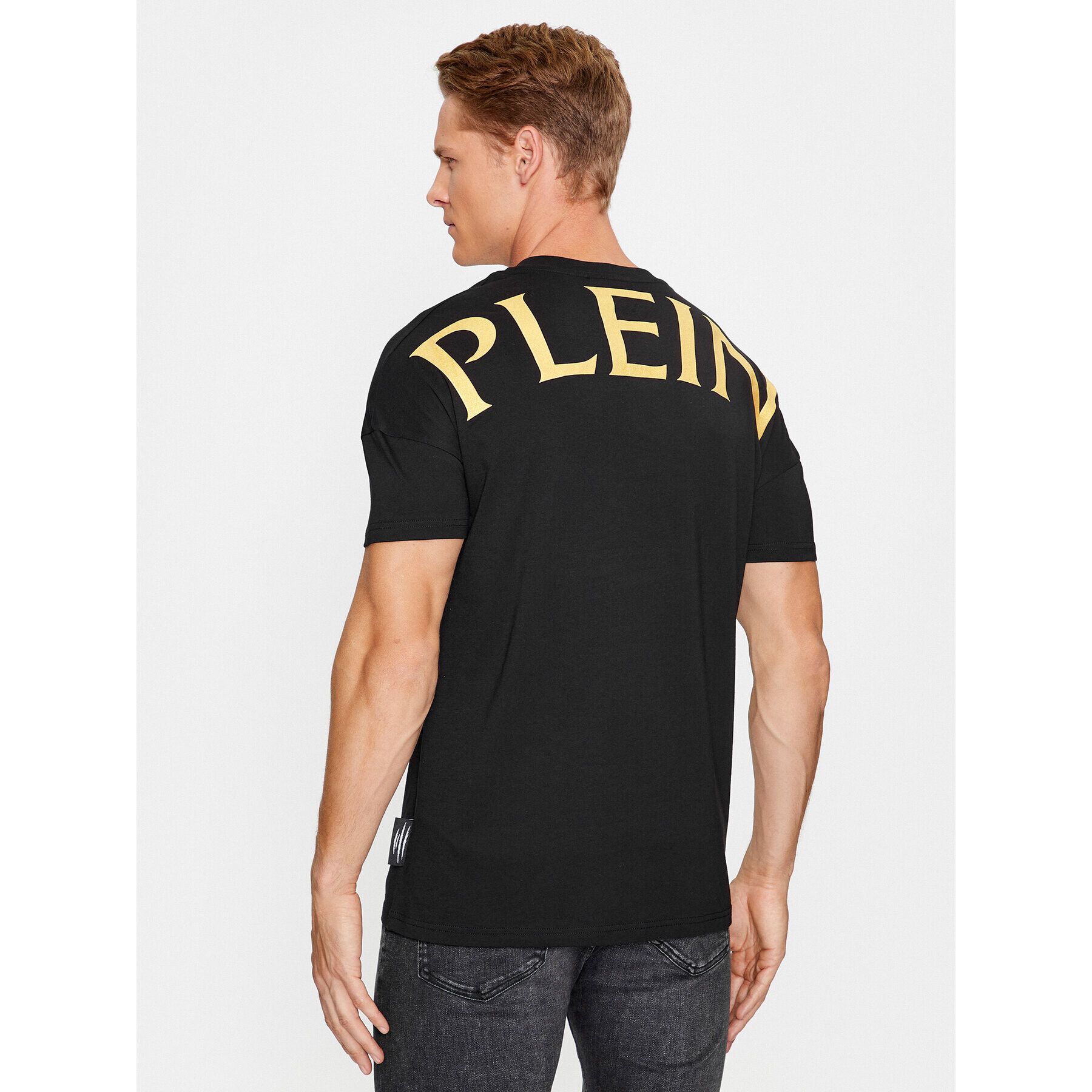 Plein Sport Tricou SACC MTK6031 SJY001N Negru Regular Fit - Pled.ro