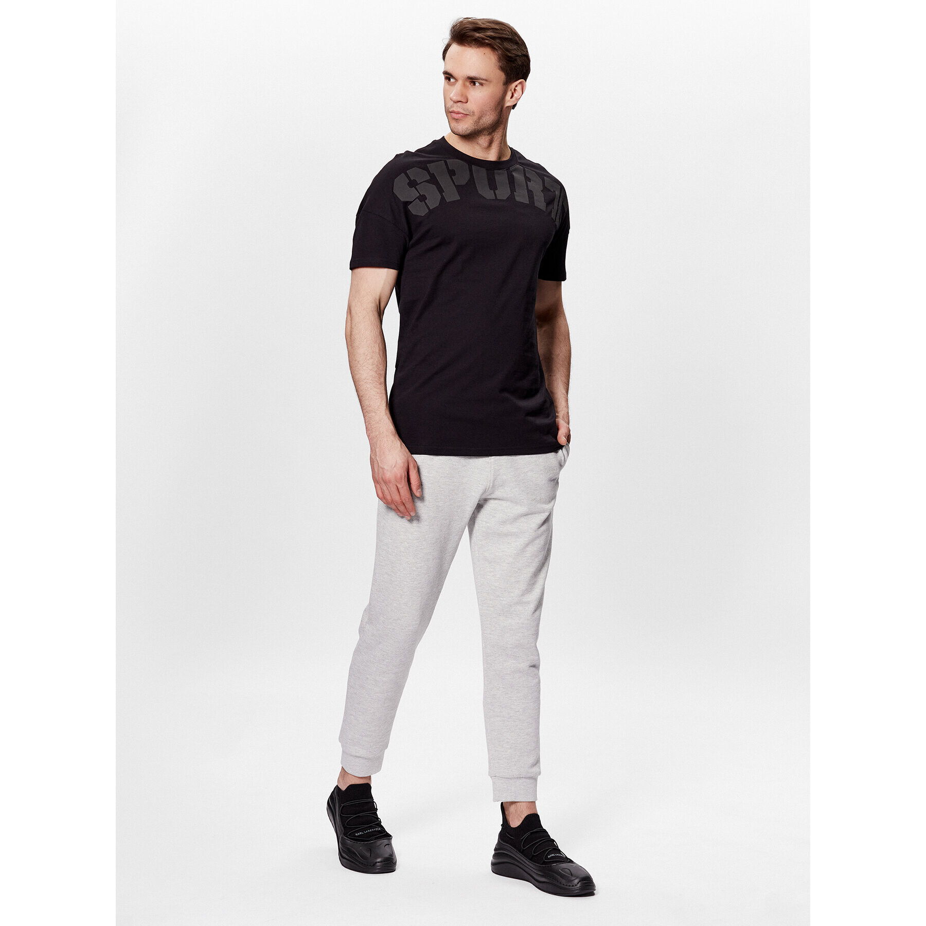 Plein Sport Tricou SACC MTK6031 SJY001N Negru Regular Fit - Pled.ro