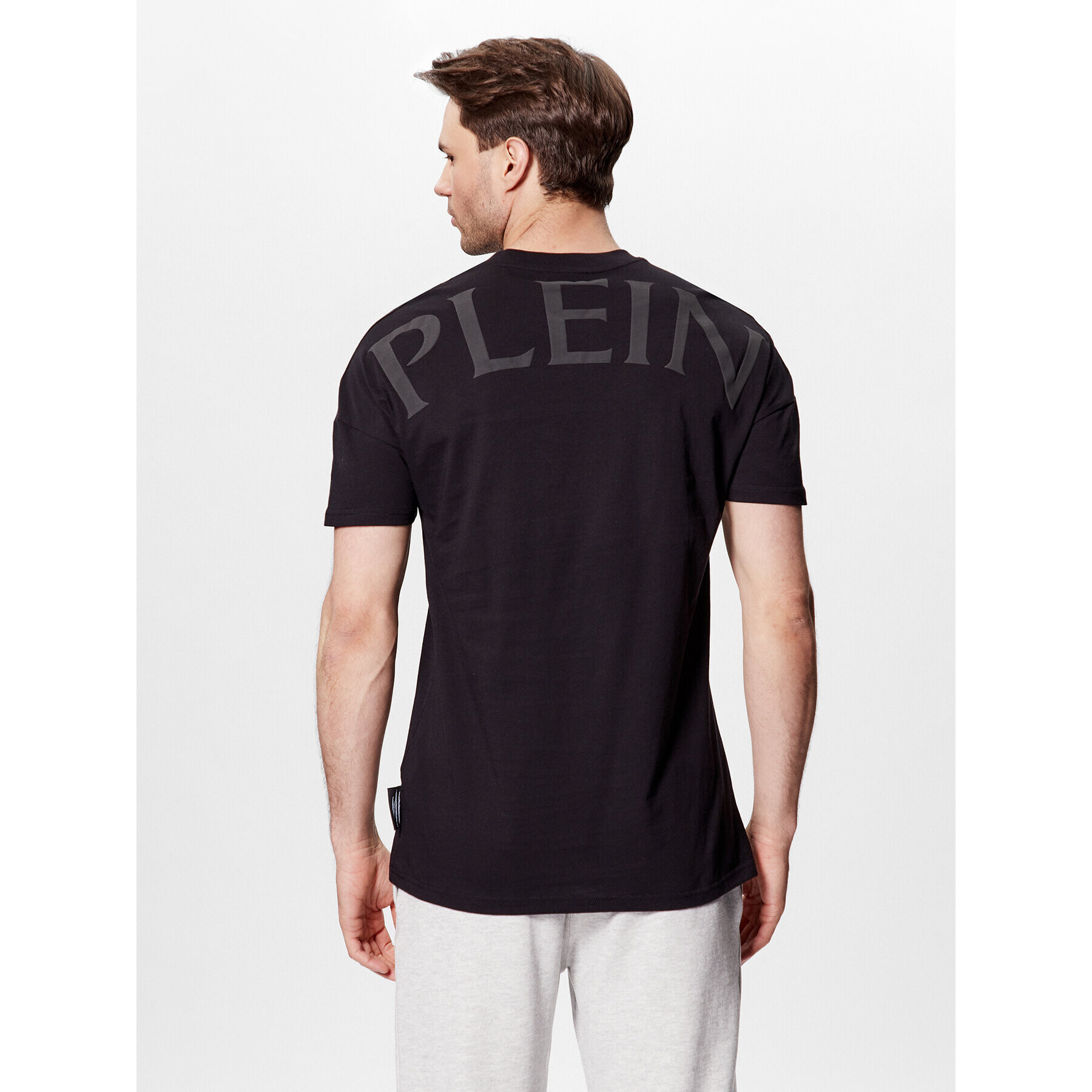 Plein Sport Tricou SACC MTK6031 SJY001N Negru Regular Fit - Pled.ro