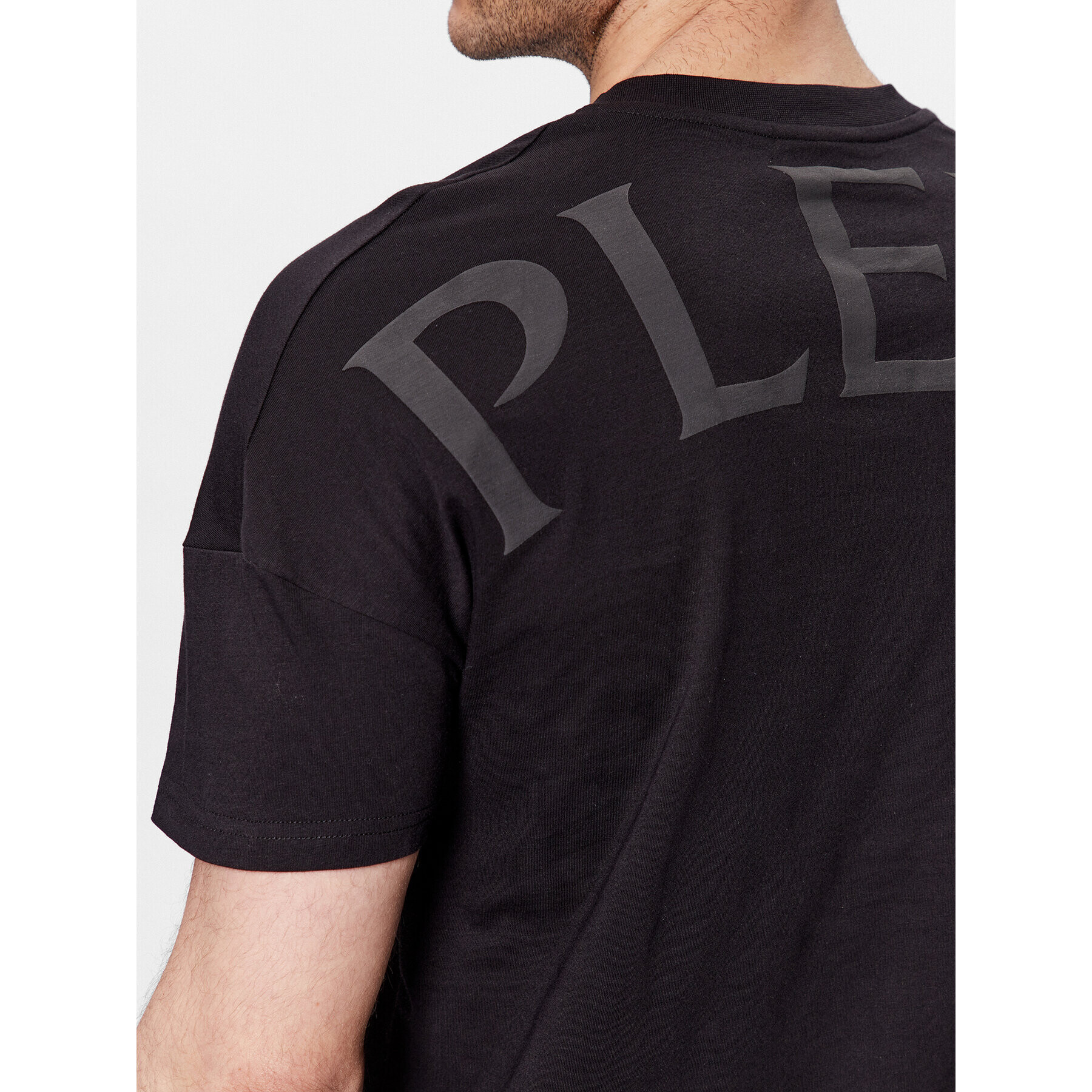 Plein Sport Tricou SACC MTK6031 SJY001N Negru Regular Fit - Pled.ro