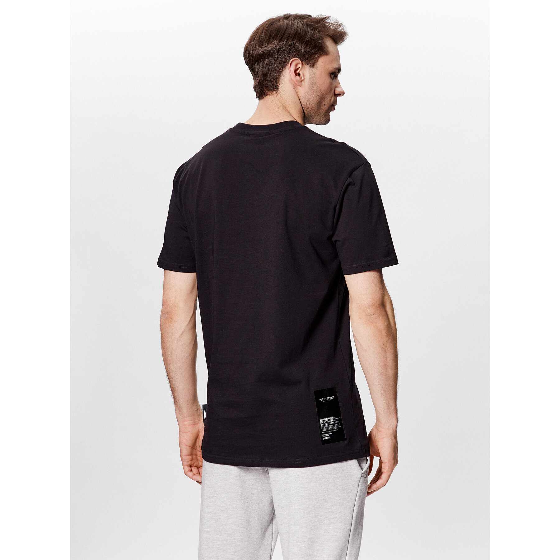 Plein Sport Tricou SACC MTK6033 SJY001N Negru Regular Fit - Pled.ro