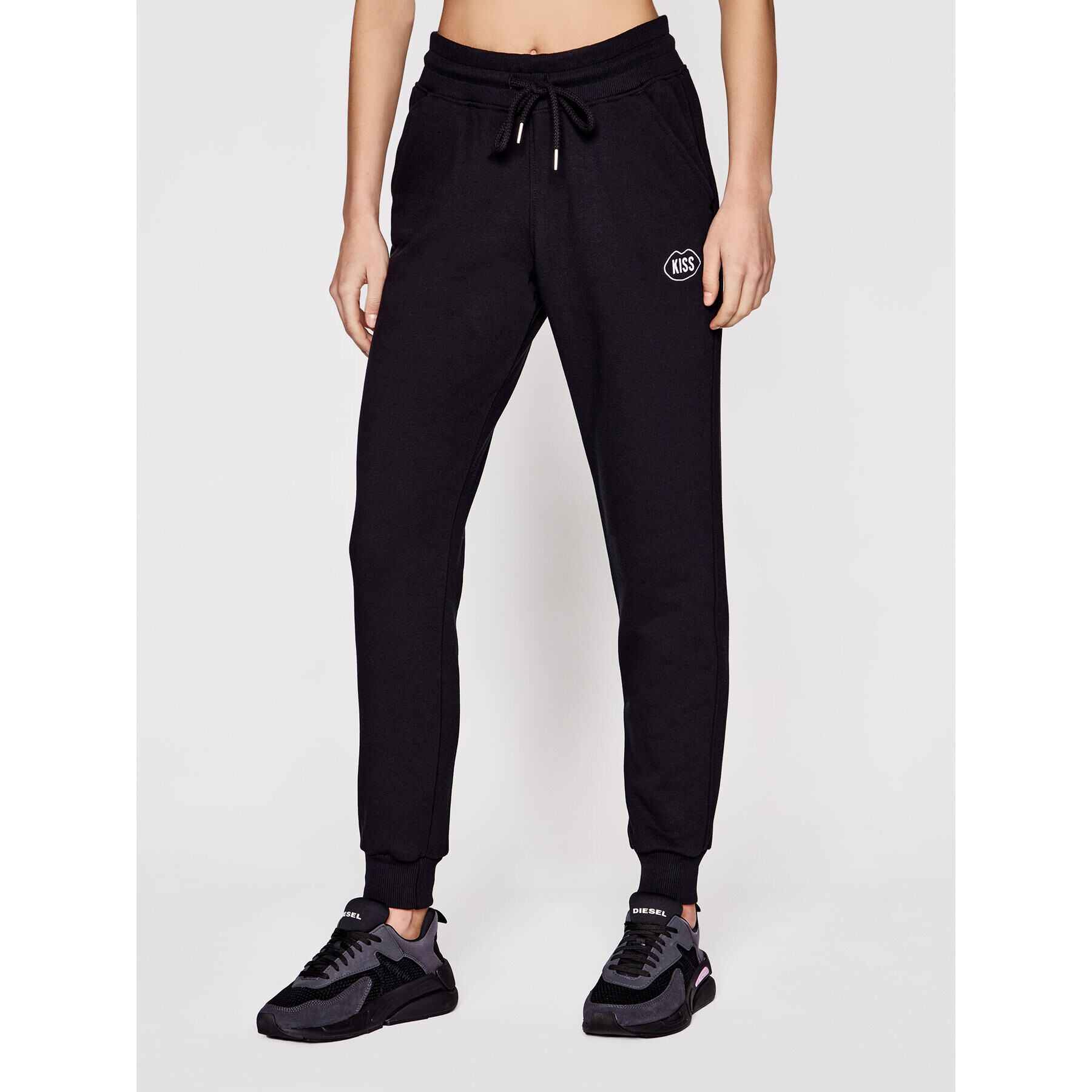 PLNY LALA Pantaloni trening Kiss PL-SP-SE-00012 Negru Regular Fit - Pled.ro