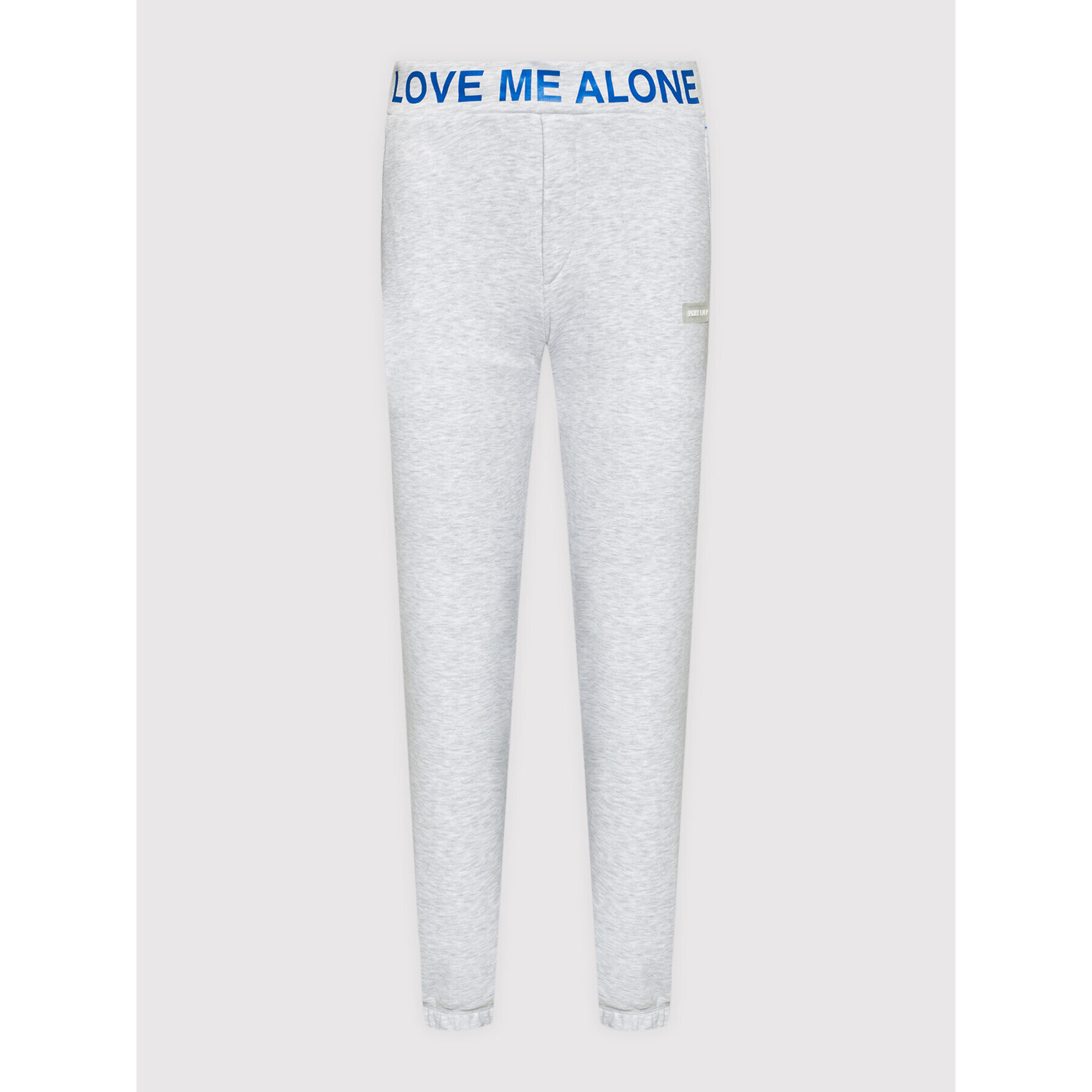 PLNY LALA Pantaloni trening Love Me Alone PL-SP-MS-00050 Gri Regular Fit - Pled.ro