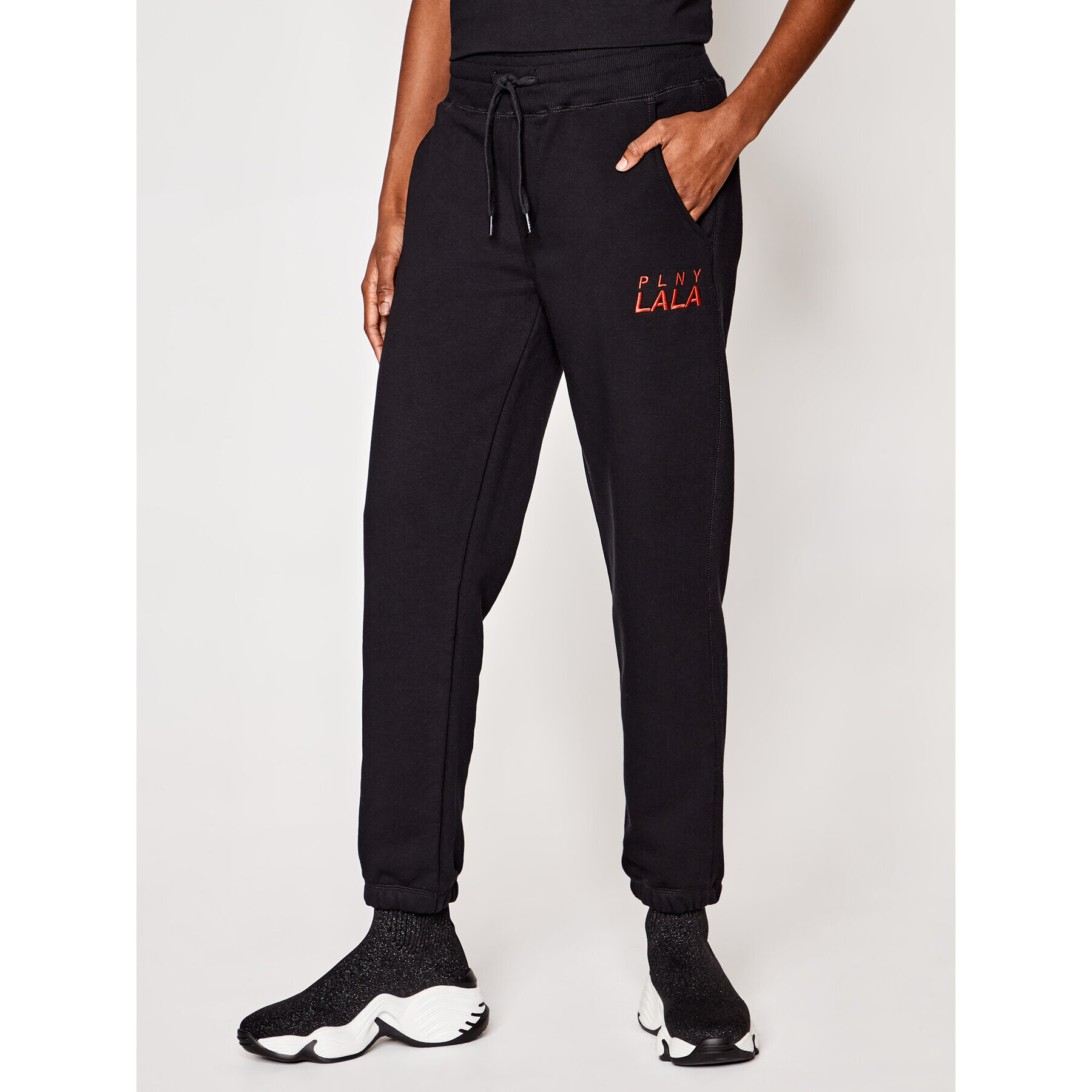 PLNY LALA Pantaloni trening Prima PL-SP-MS-00006 Negru Mister Fit - Pled.ro