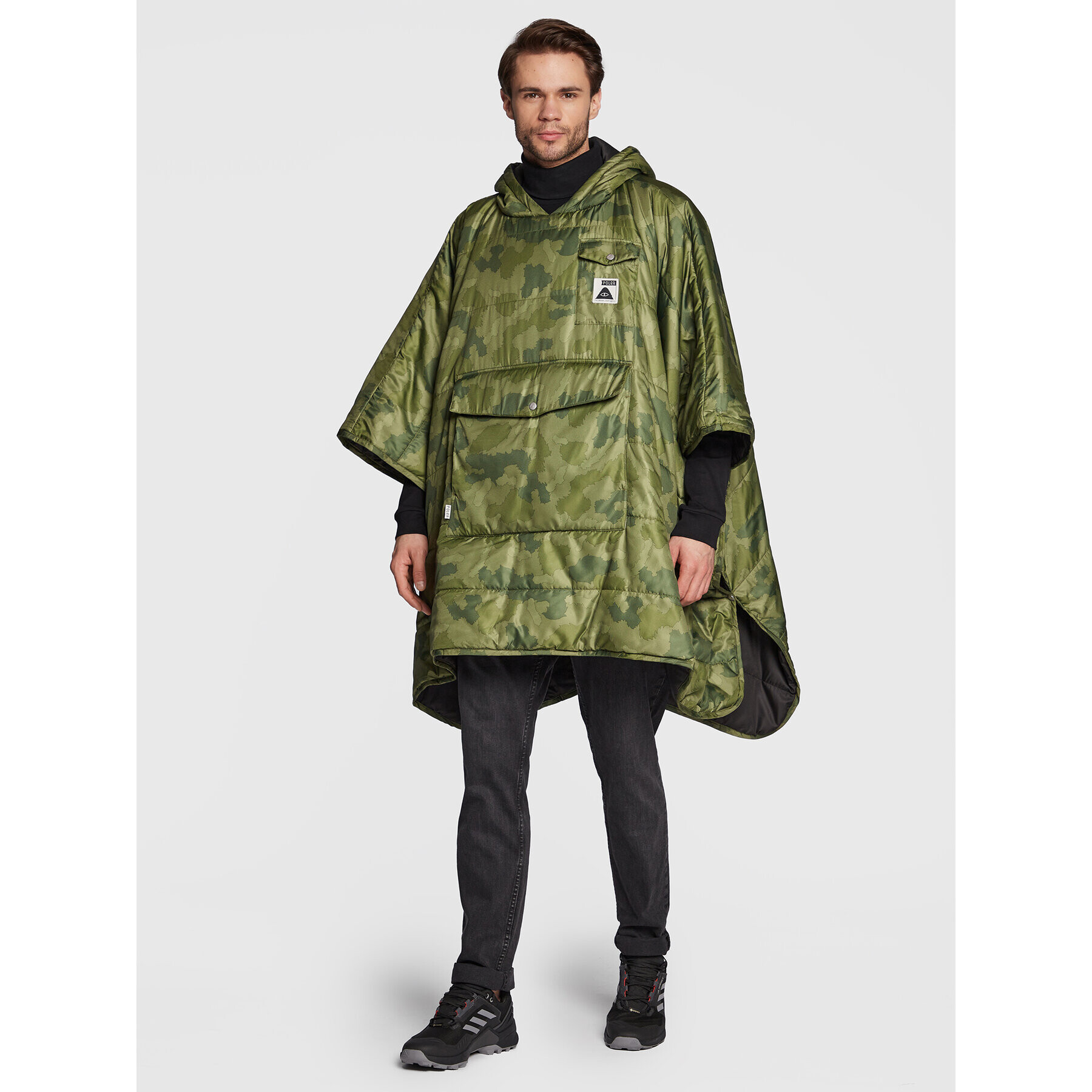 Poler Poncho 221ACU5601 Verde Relaxed Fit - Pled.ro