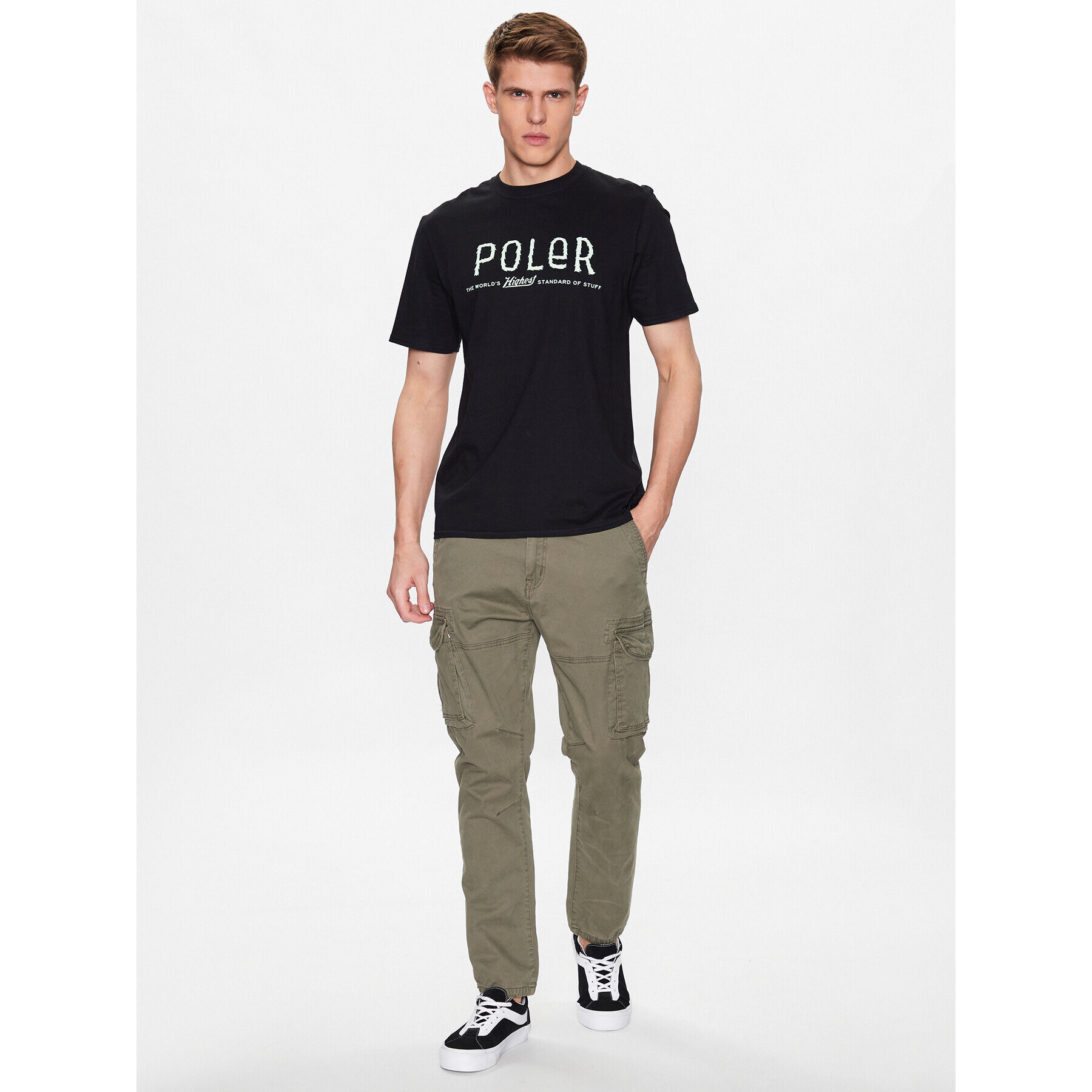 Poler Tricou 231APM2010 Negru Regular Fit - Pled.ro