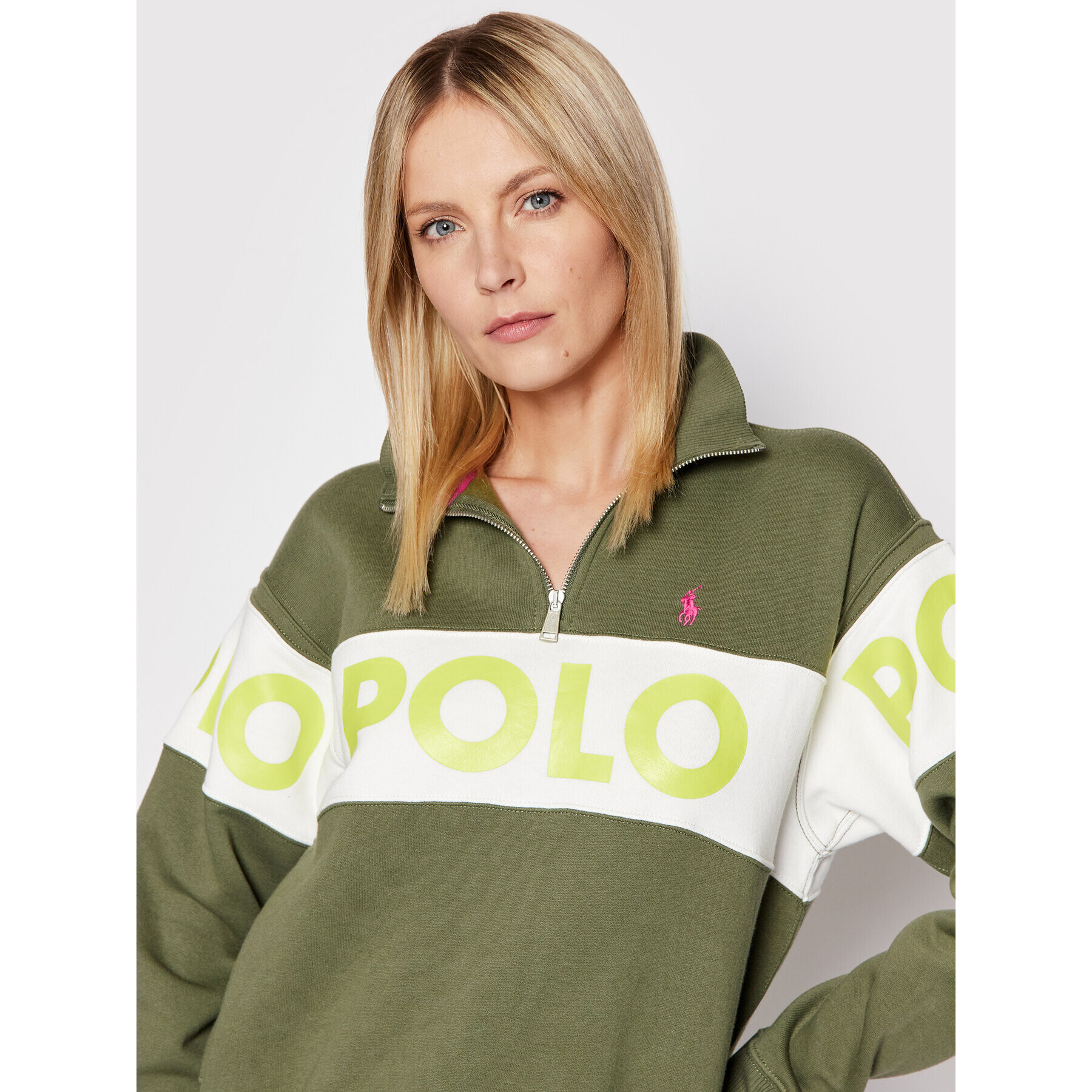 Polo Ralph Lauren Bluză 211856675001 Verde Relaxed Fit - Pled.ro