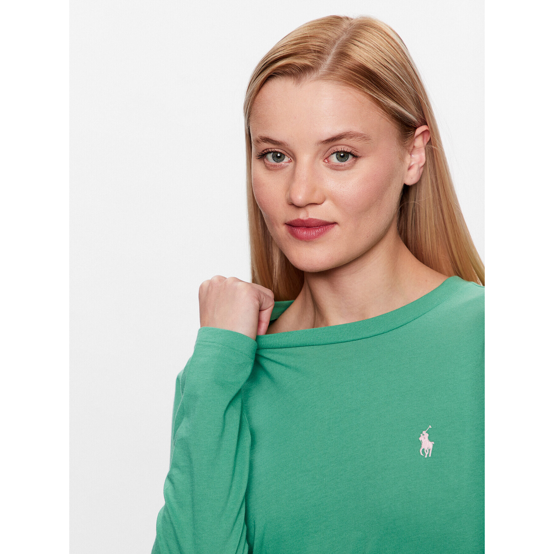 Polo Ralph Lauren Bluză 211898699011 Verde Regular Fit - Pled.ro