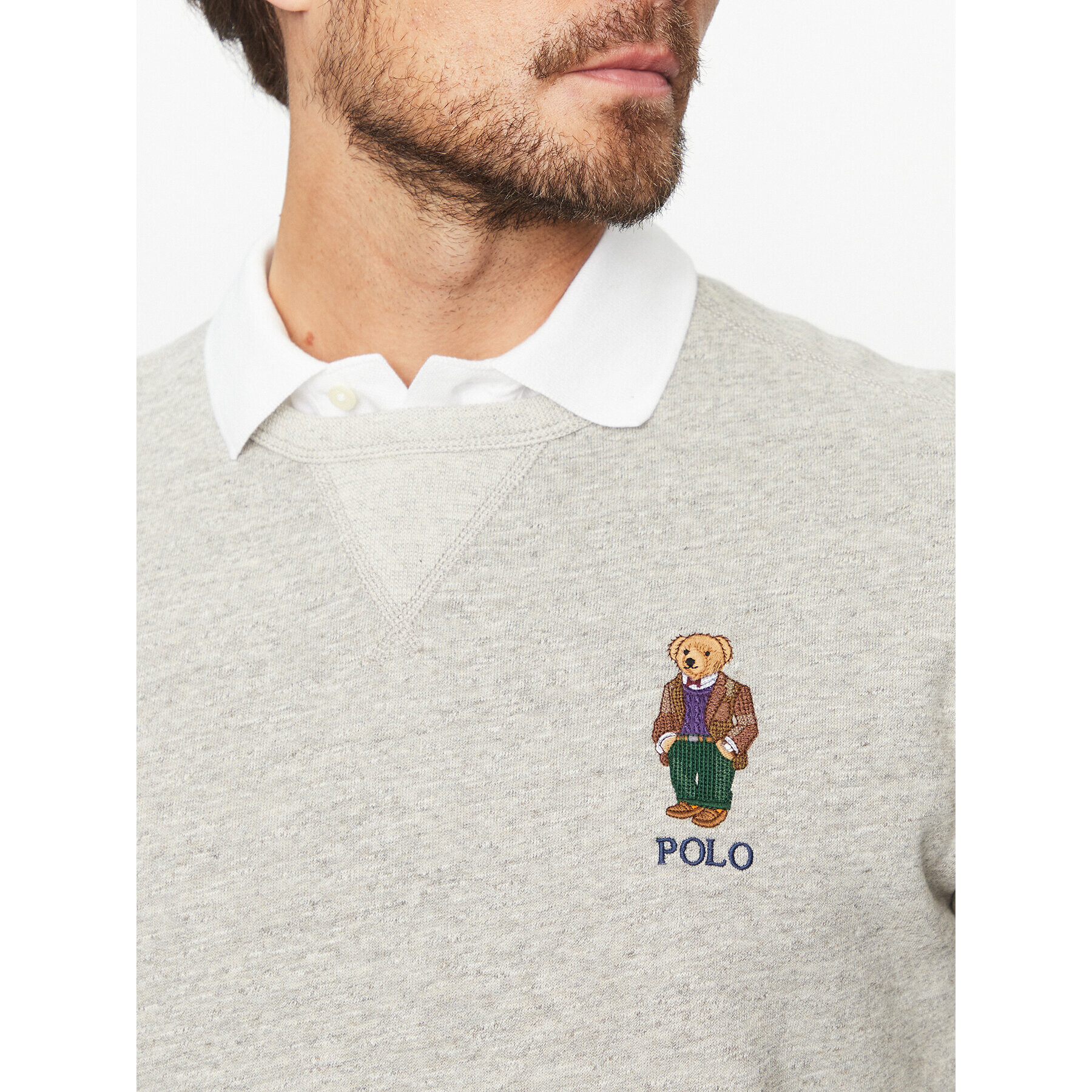 Polo Ralph Lauren Bluză 710920438001 Gri Regular Fit - Pled.ro