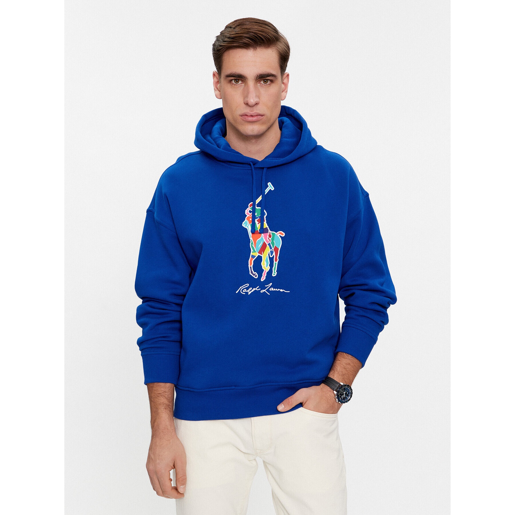 Polo Ralph Lauren Bluză 710926613003 Albastru Relaxed Fit - Pled.ro