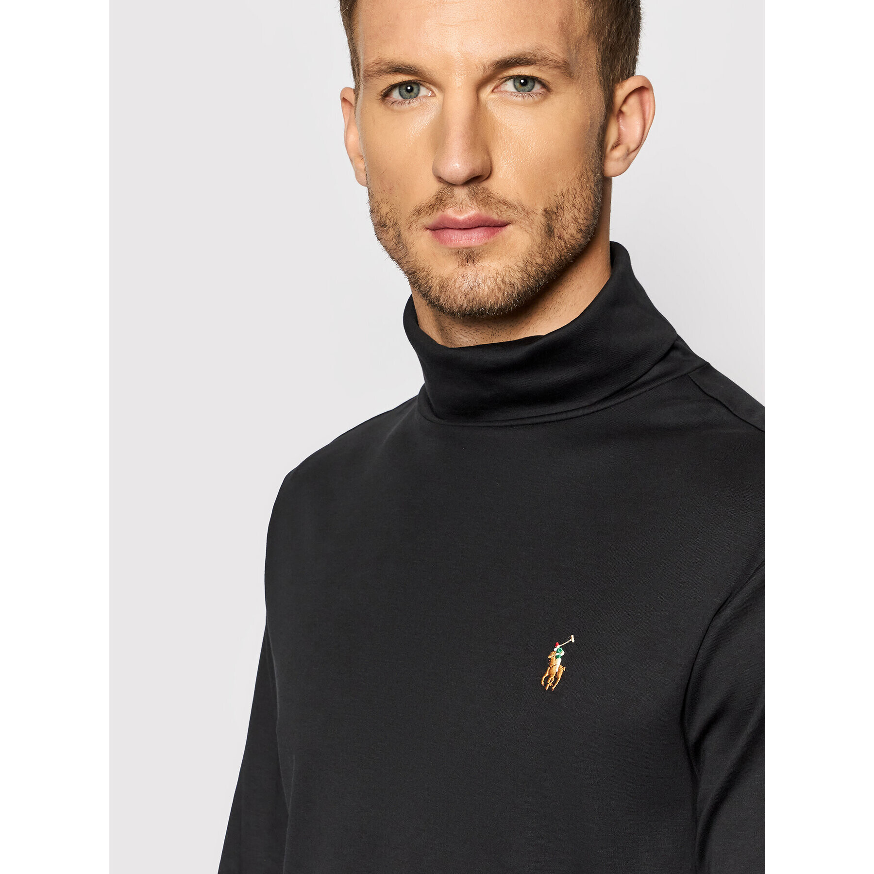 Polo Ralph Lauren Bluză cu gât 710760126001 Negru Regular Fit - Pled.ro