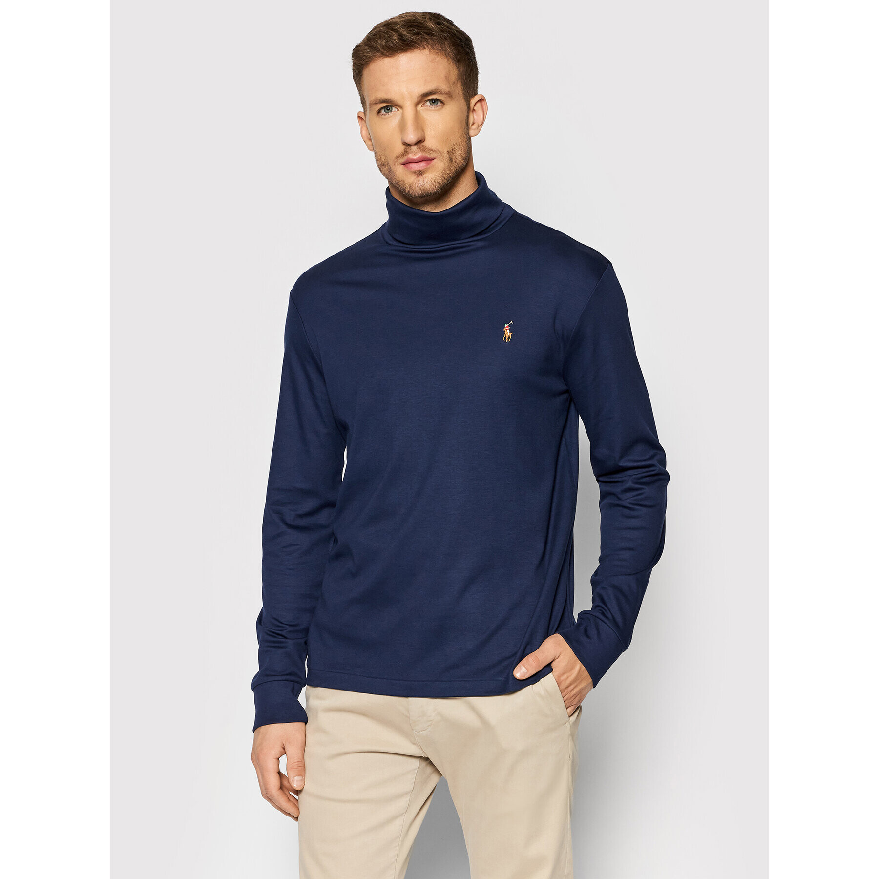 Polo Ralph Lauren Bluză cu gât 710760126003 Bleumarin Regular Fit - Pled.ro