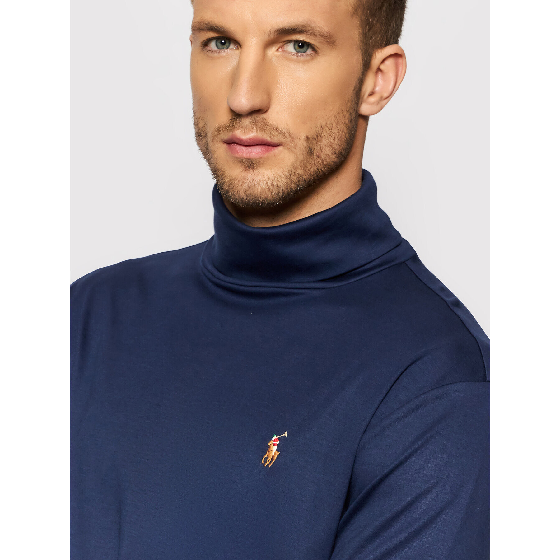 Polo Ralph Lauren Bluză cu gât 710760126003 Bleumarin Regular Fit - Pled.ro