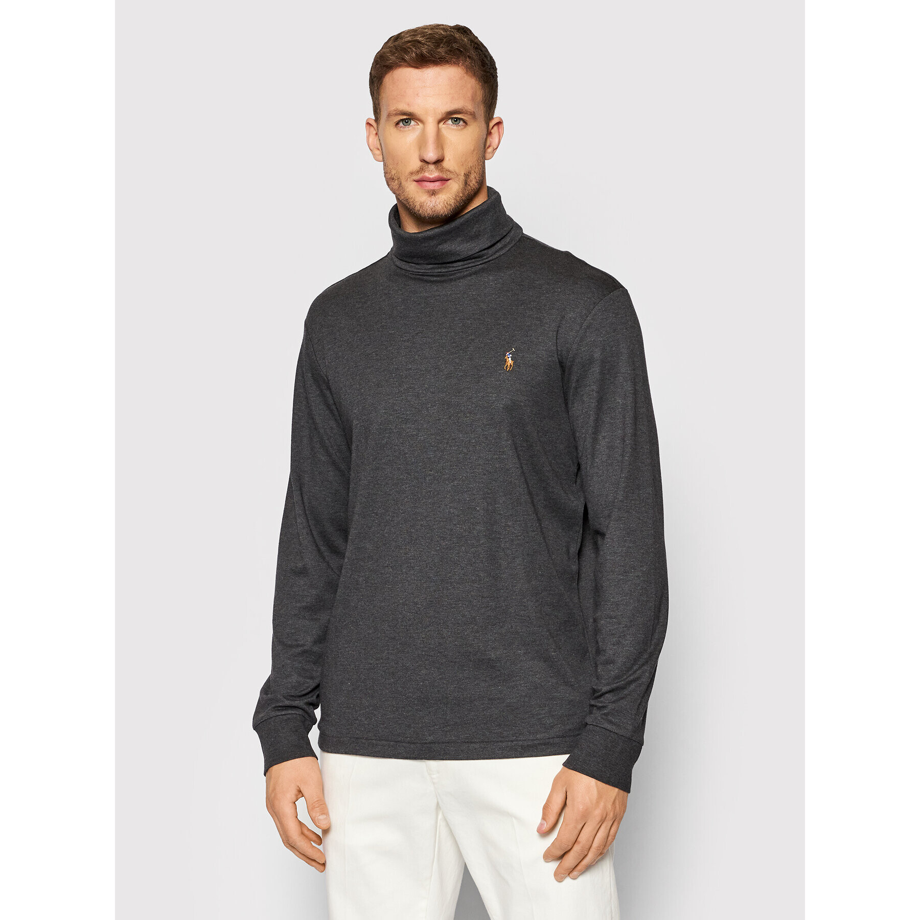 Polo Ralph Lauren Bluză cu gât 710760126011 Gri Regular Fit - Pled.ro