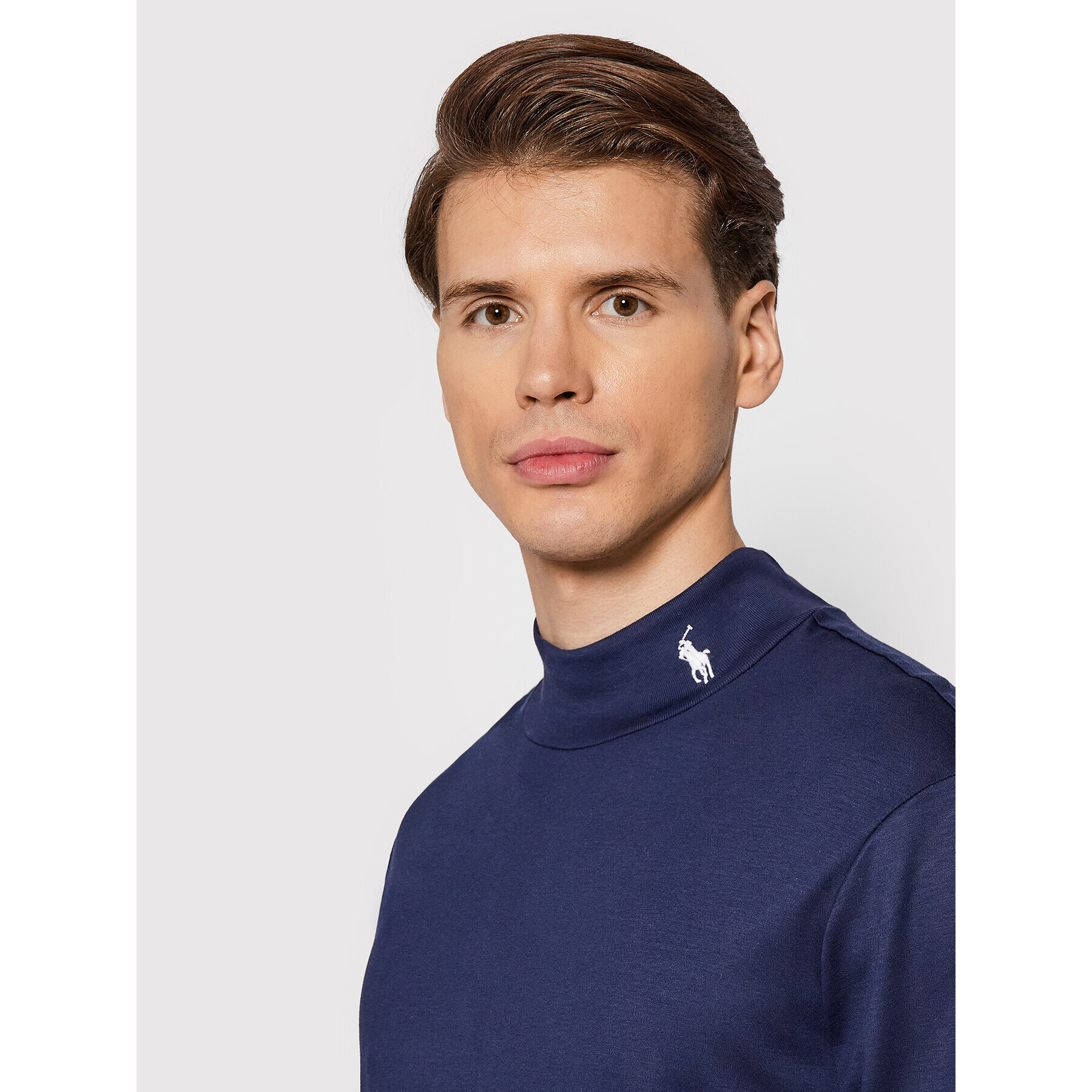 Polo Ralph Lauren Bluză cu gât Classics 710849518002 Bleumarin Regular Fit - Pled.ro