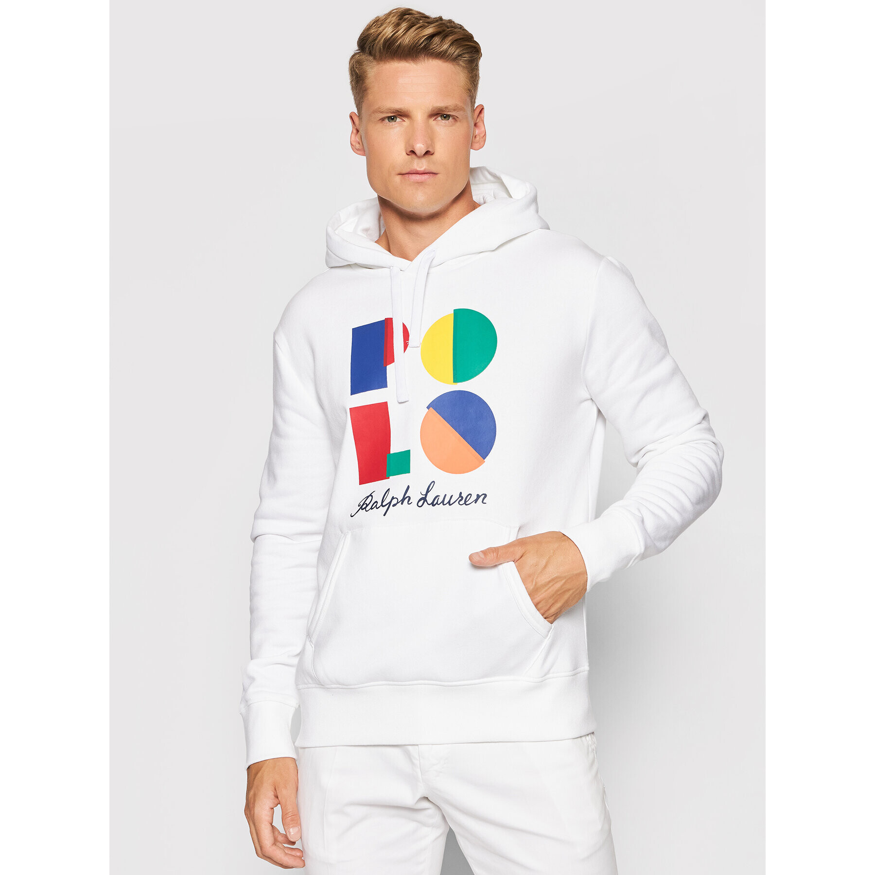 Polo Ralph Lauren Bluză Graphic 710843379001 Alb Regular Fit - Pled.ro