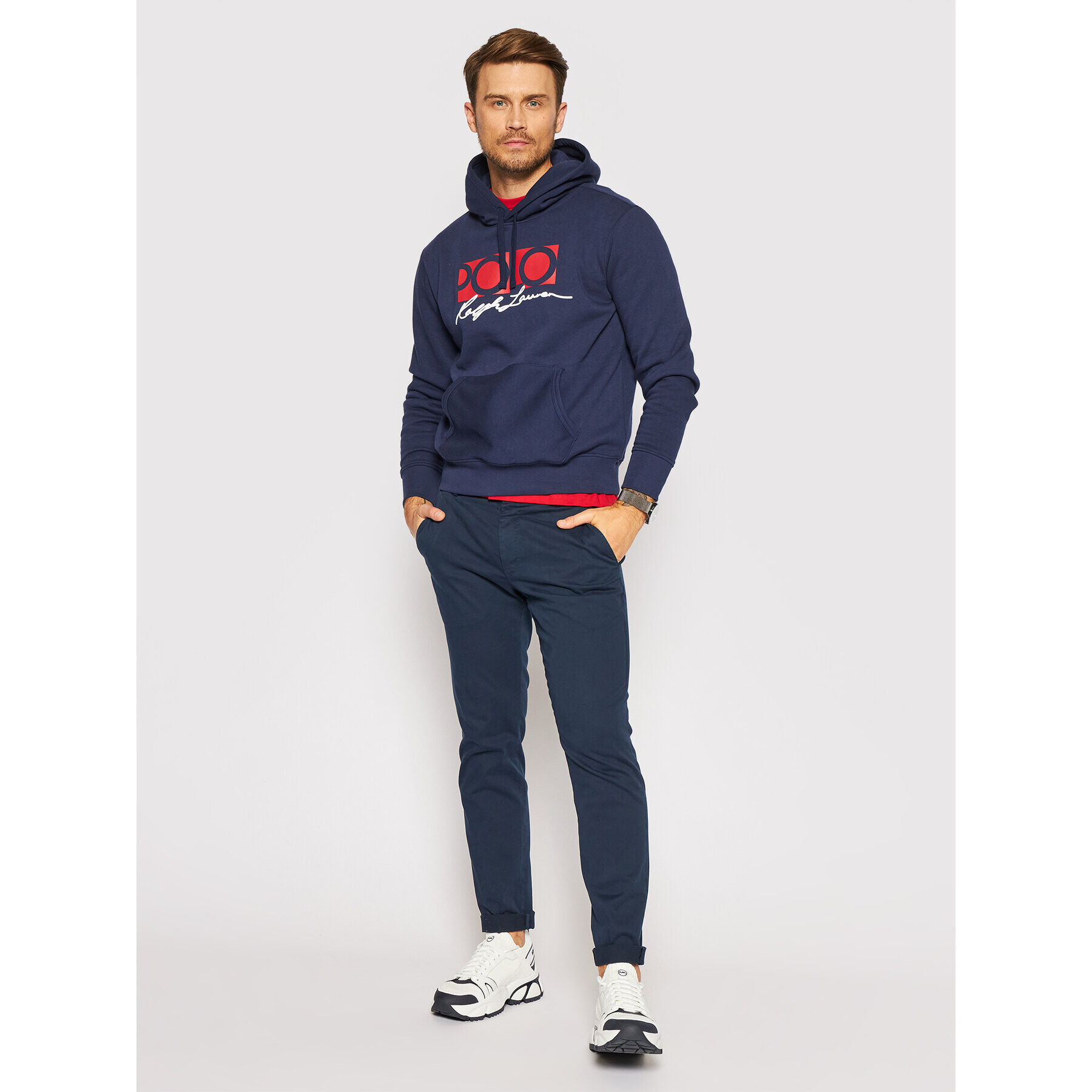 Polo Ralph Lauren Bluză Graphic Fleece 710843383001 Bleumarin Regular Fit - Pled.ro