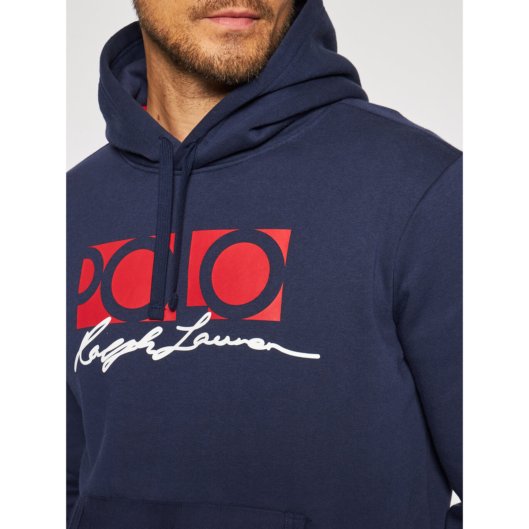 Polo Ralph Lauren Bluză Graphic Fleece 710843383001 Bleumarin Regular Fit - Pled.ro