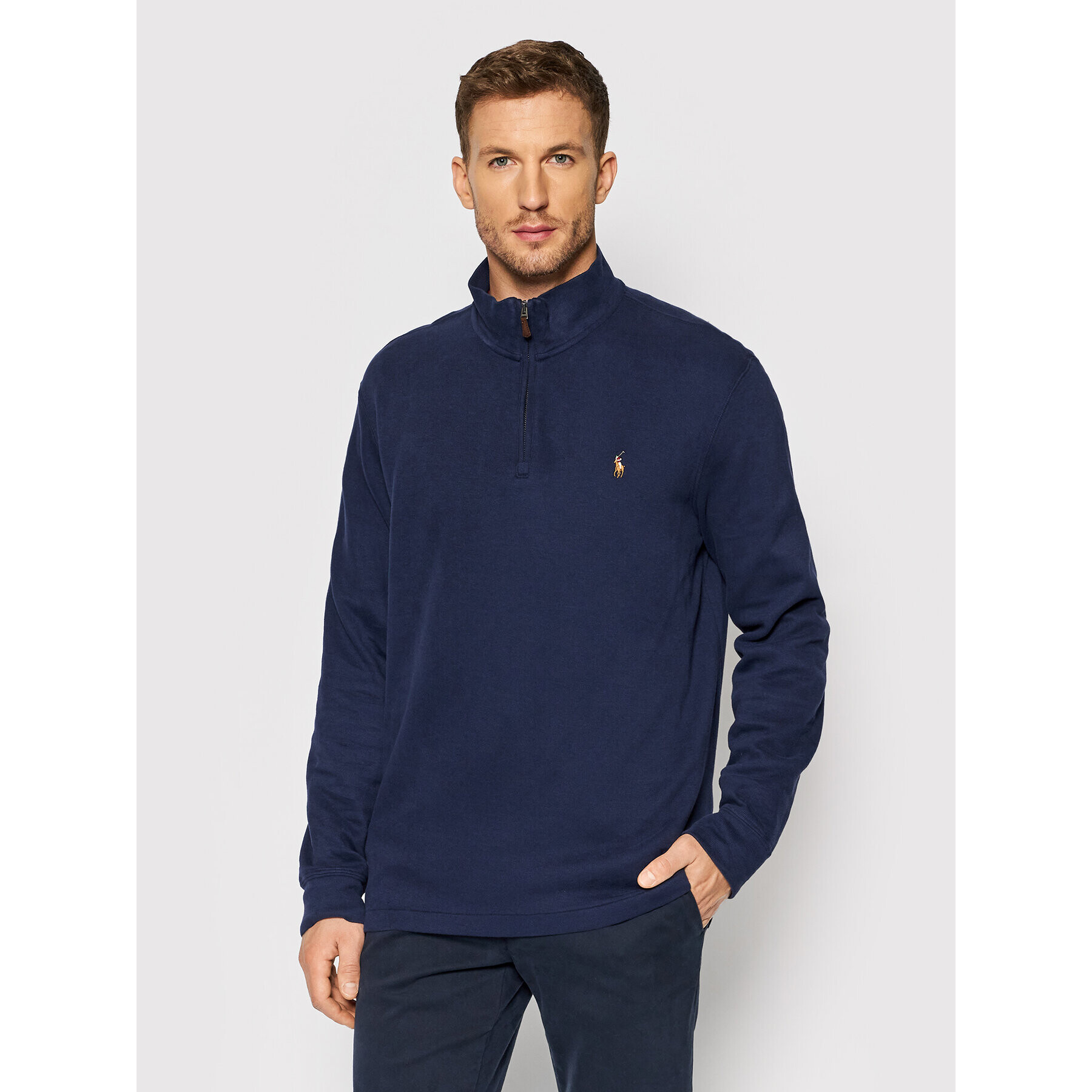 Polo Ralph Lauren Bluză Lsl 710671929029 Bleumarin Regular Fit - Pled.ro