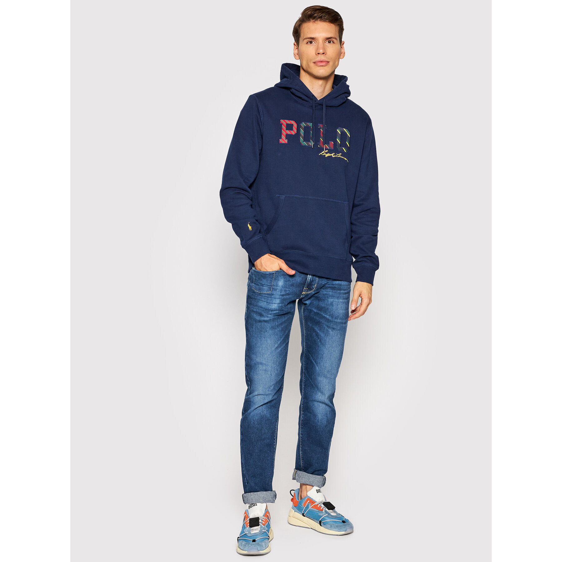 Polo Ralph Lauren Bluză Striped-Logo 710853266001 Bleumarin Regular Fit - Pled.ro