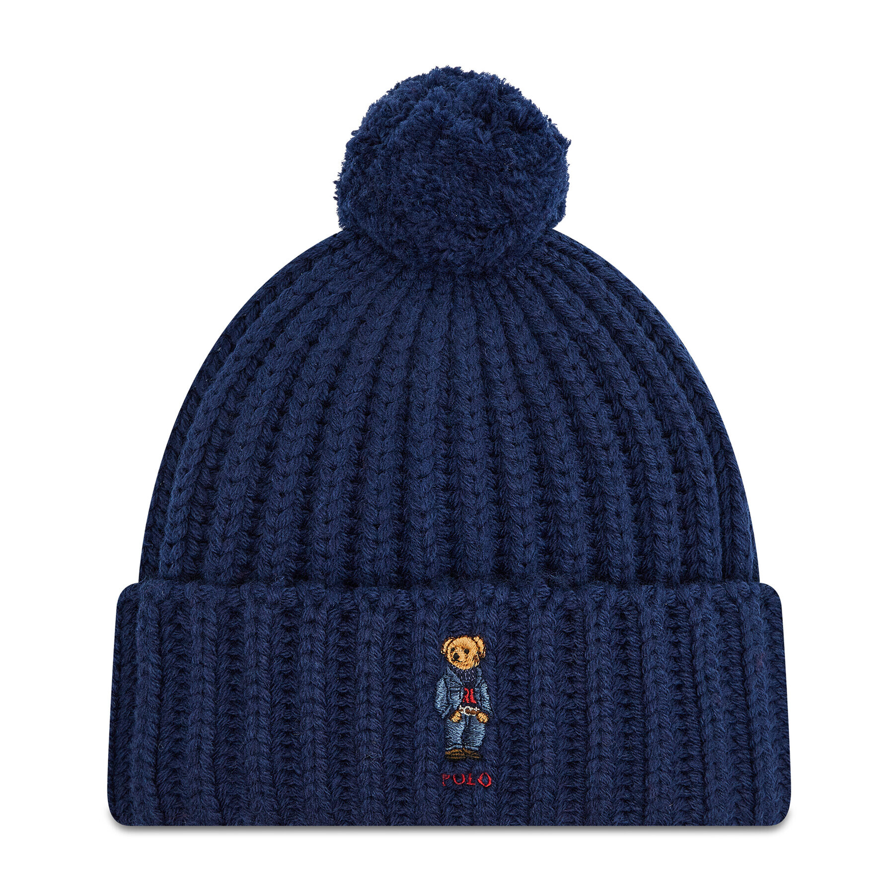 Polo Ralph Lauren Căciulă Pom Pom Bear 455858368002 Bleumarin - Pled.ro