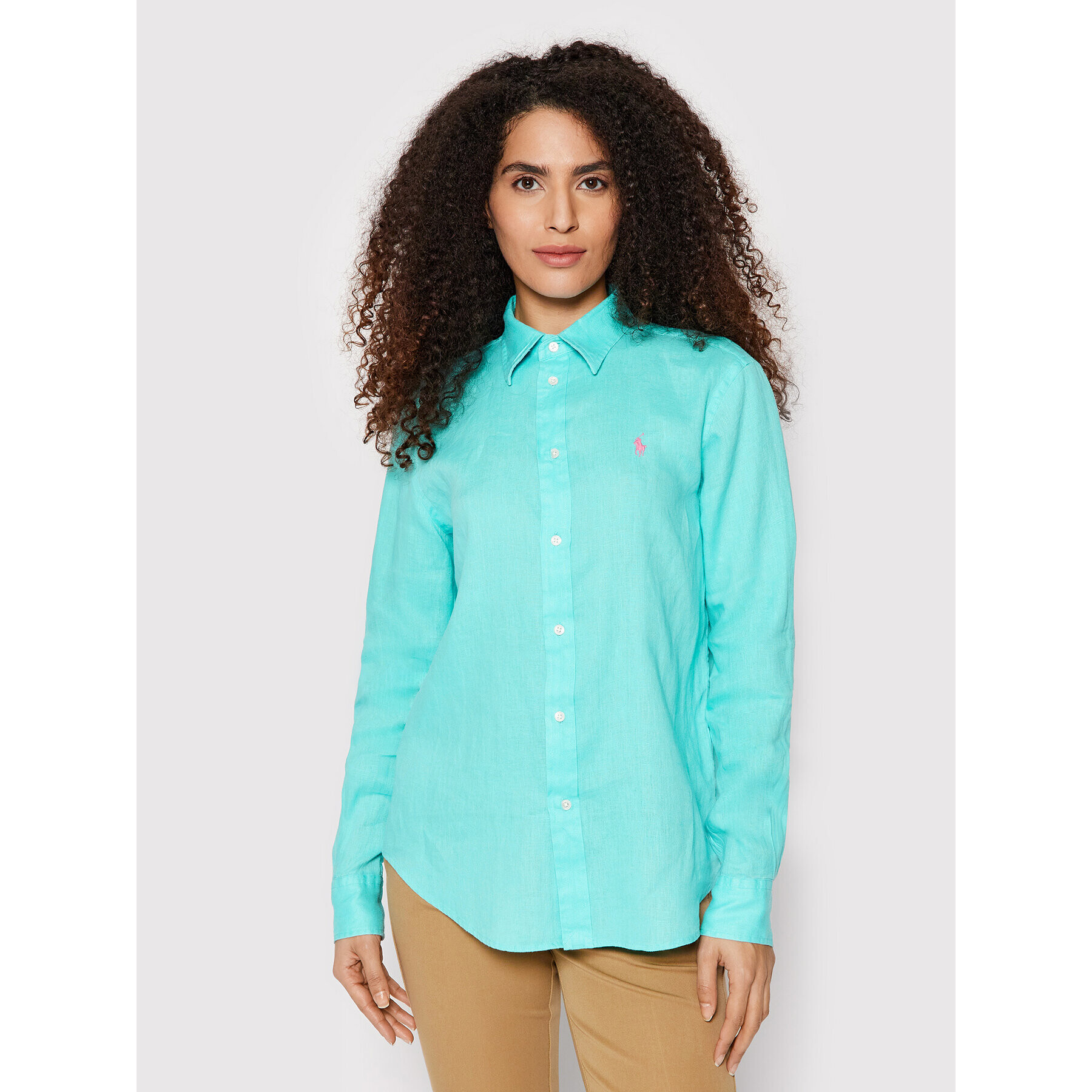 Polo Ralph Lauren Cămașă 211827658011 Verde Relaxed Fit - Pled.ro