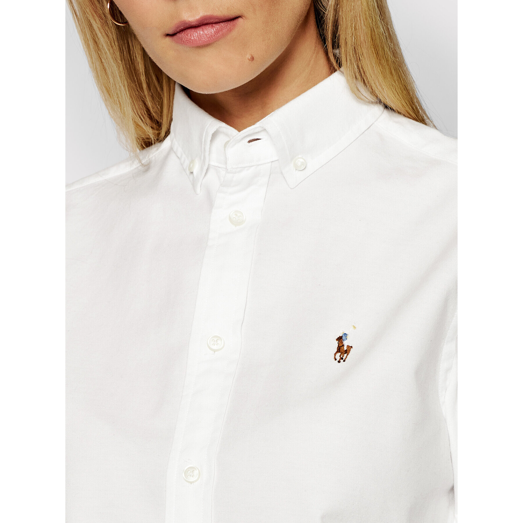 Polo Ralph Lauren Cămașă Polo Bsr 211806181003 Alb Classic Fit - Pled.ro