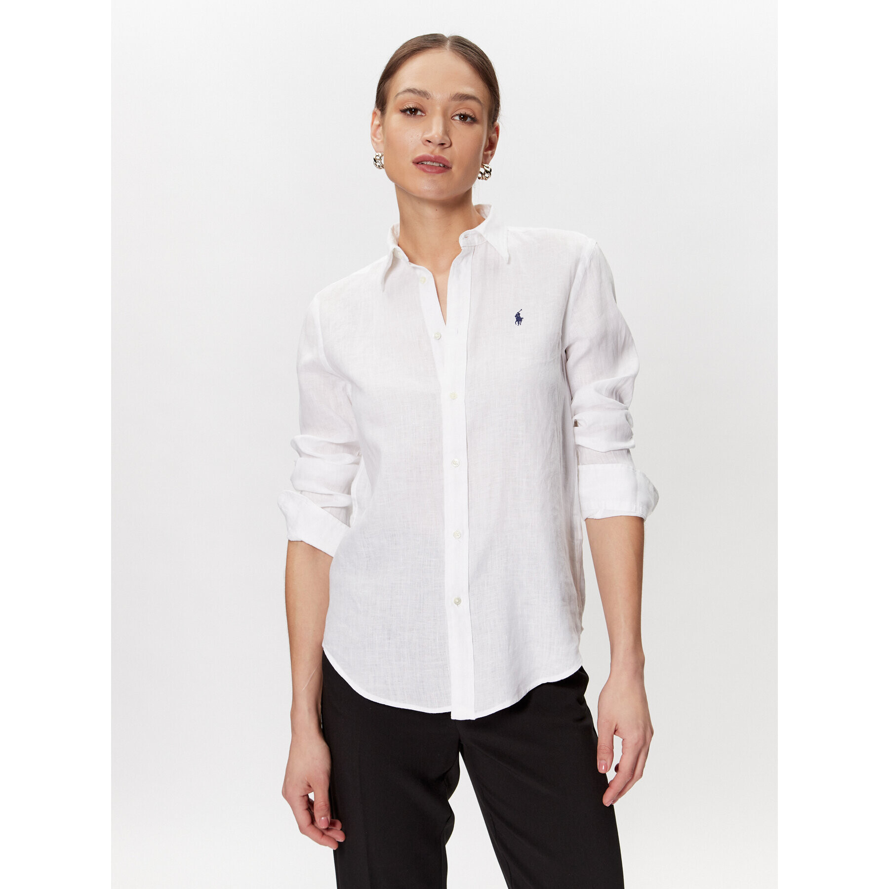 Polo Ralph Lauren Cămașă 211920516006 Alb Relaxed Fit - Pled.ro