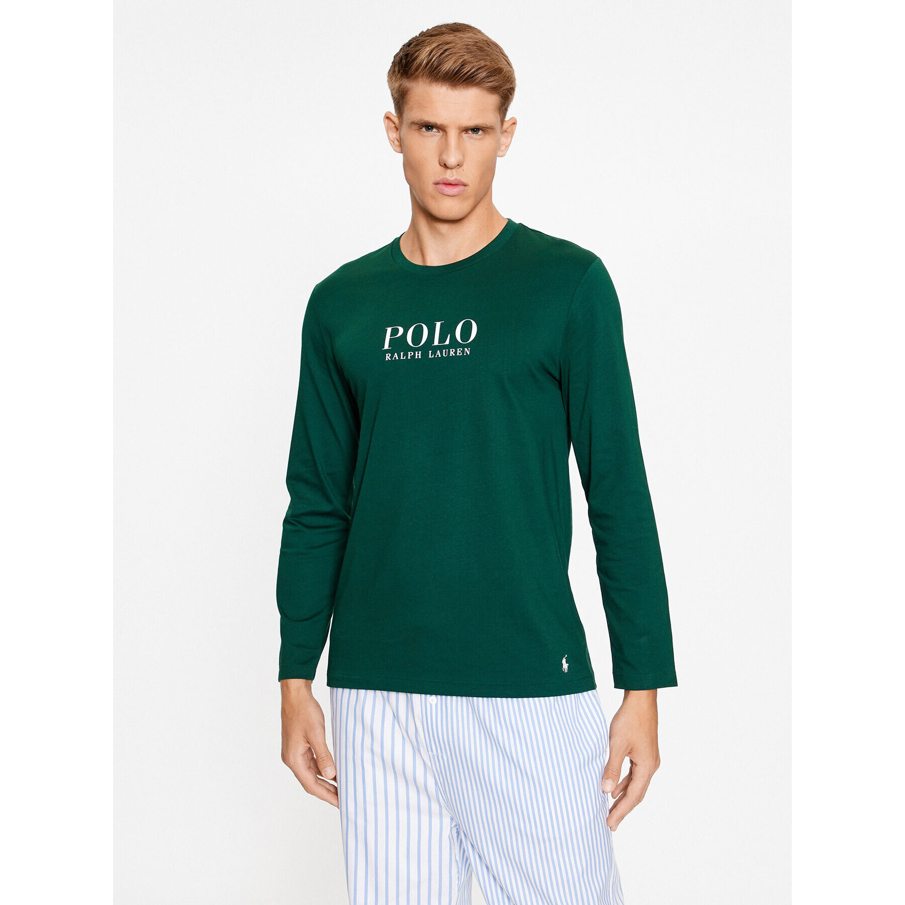 Polo Ralph Lauren Cămașă pijama 714899614007 Verde Regular Fit - Pled.ro