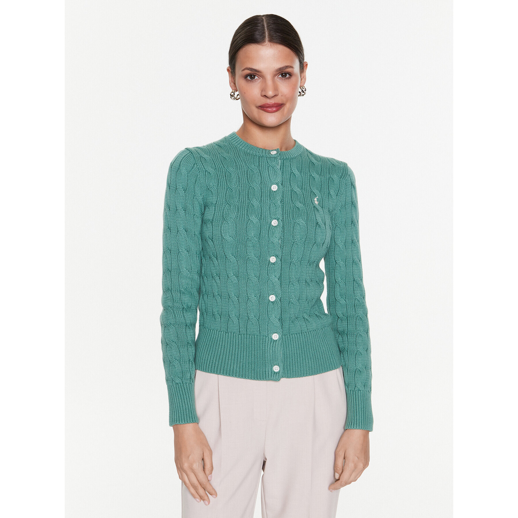 Polo Ralph Lauren Cardigan 211891643005 Verde Regular Fit - Pled.ro