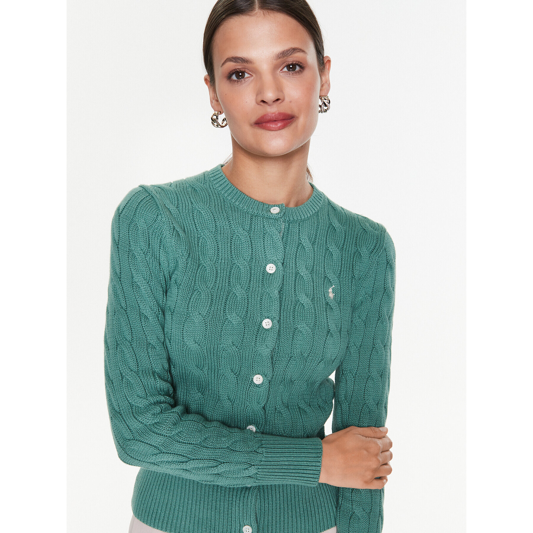 Polo Ralph Lauren Cardigan 211891643005 Verde Regular Fit - Pled.ro