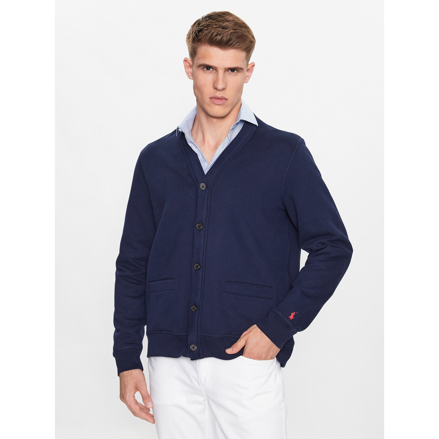 Polo Ralph Lauren Cardigan 710909668001 Bleumarin Regular Fit - Pled.ro