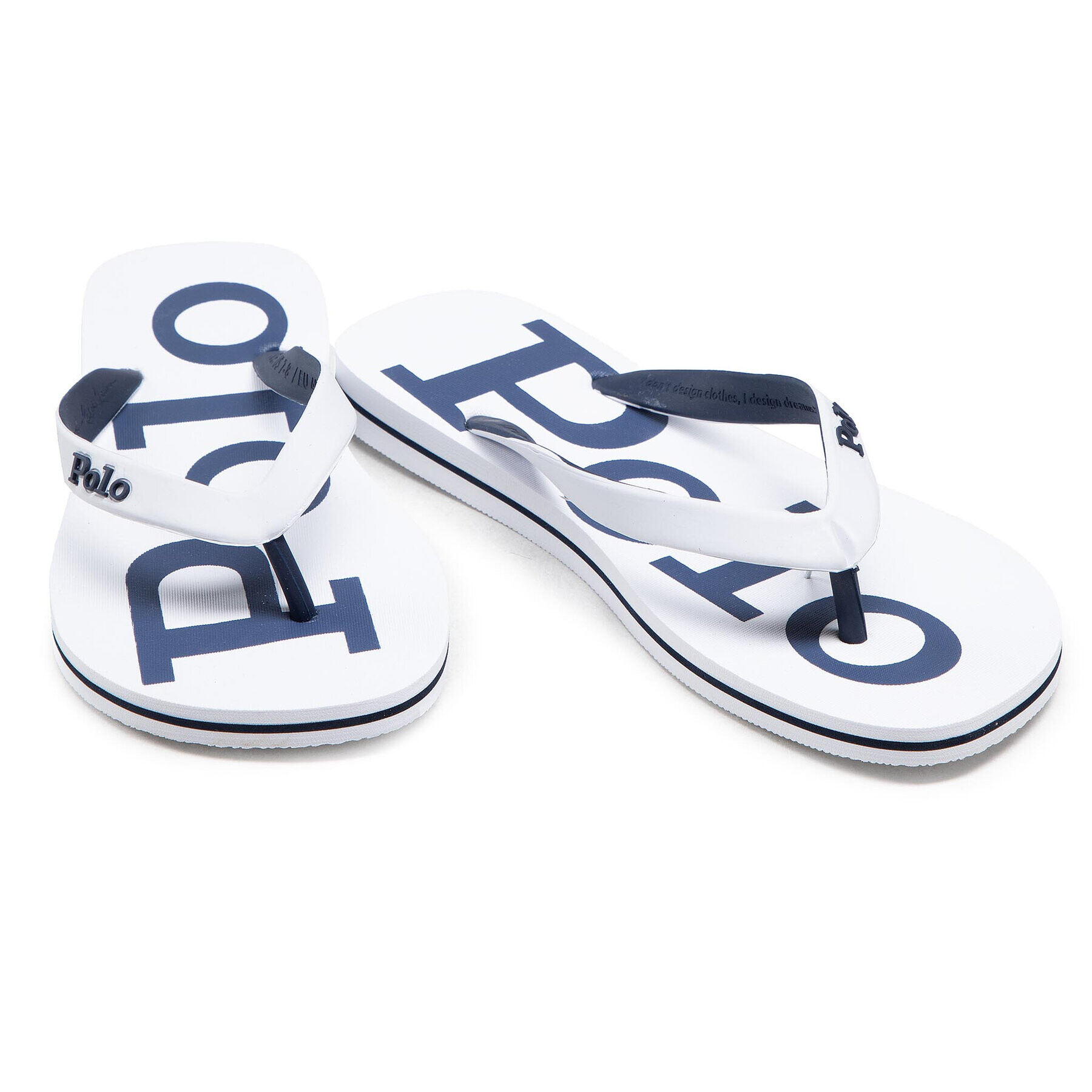 Polo Ralph Lauren Flip flop Bolt 816830672002 Alb - Pled.ro