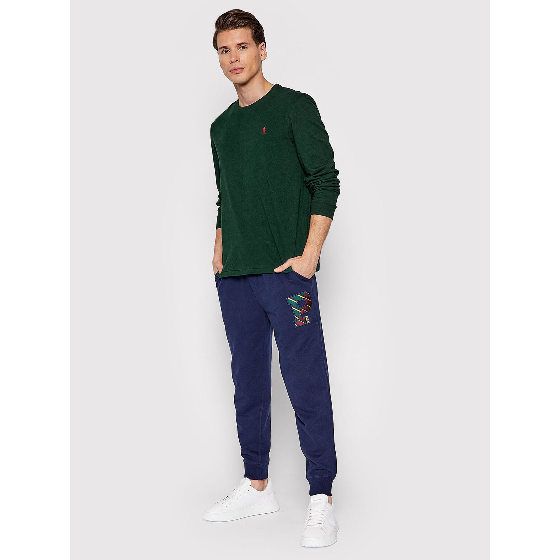 Polo Ralph Lauren Longsleeve 710671468036 Verde Custom Slim Fit - Pled.ro