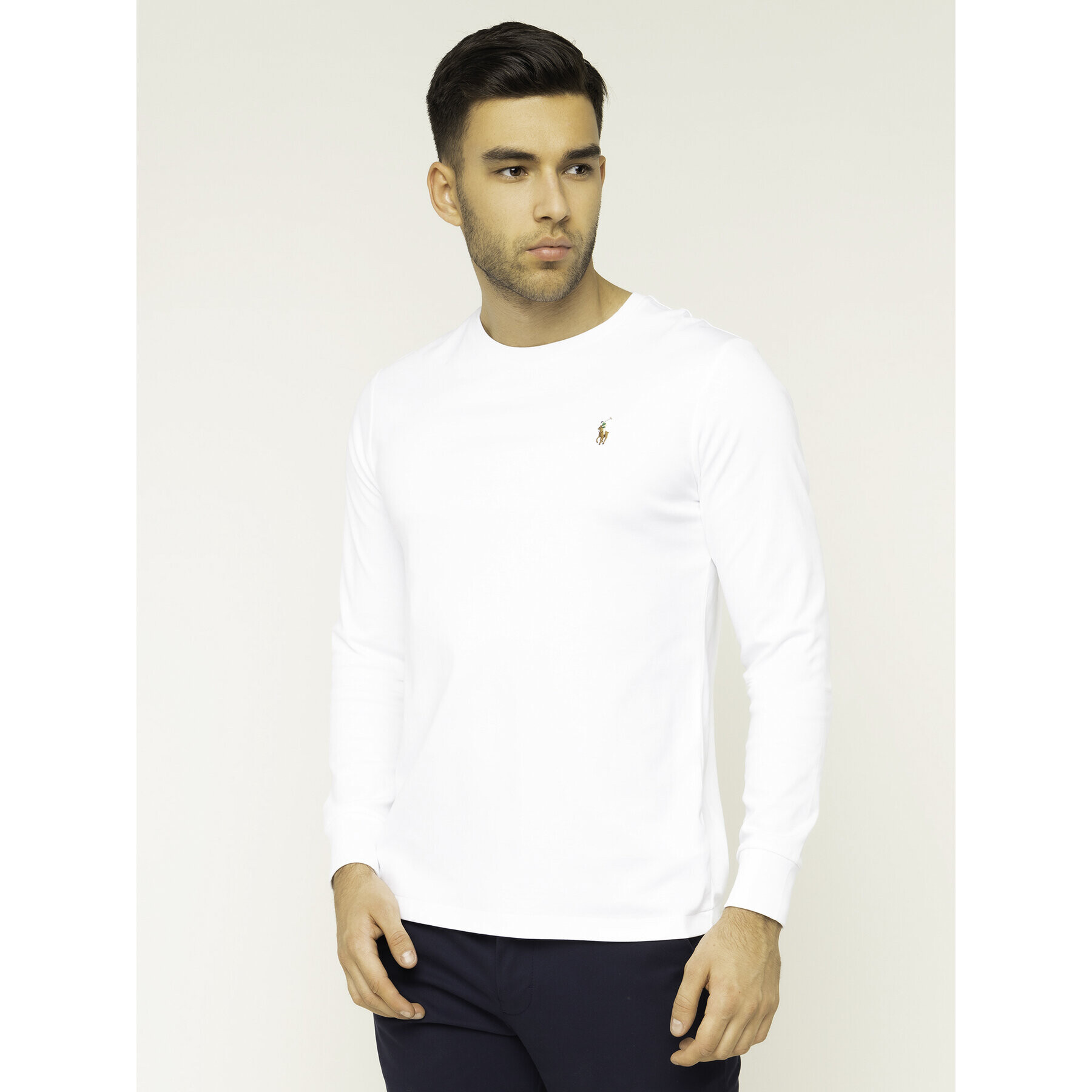 Polo Ralph Lauren Longsleeve 710760121 Alb Slim Fit - Pled.ro