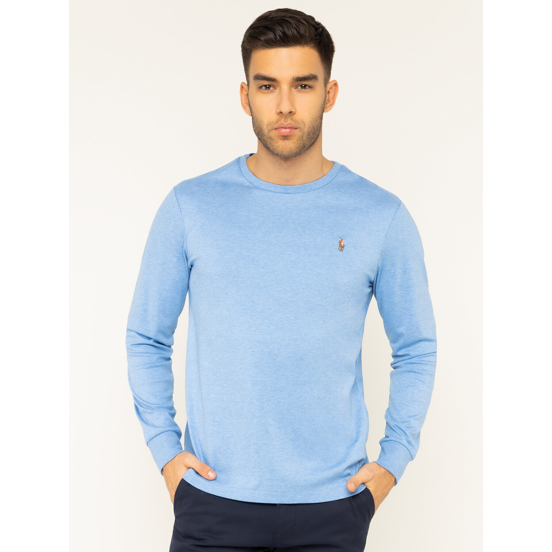 Polo Ralph Lauren Longsleeve 710760121 Albastru Slim Fit - Pled.ro