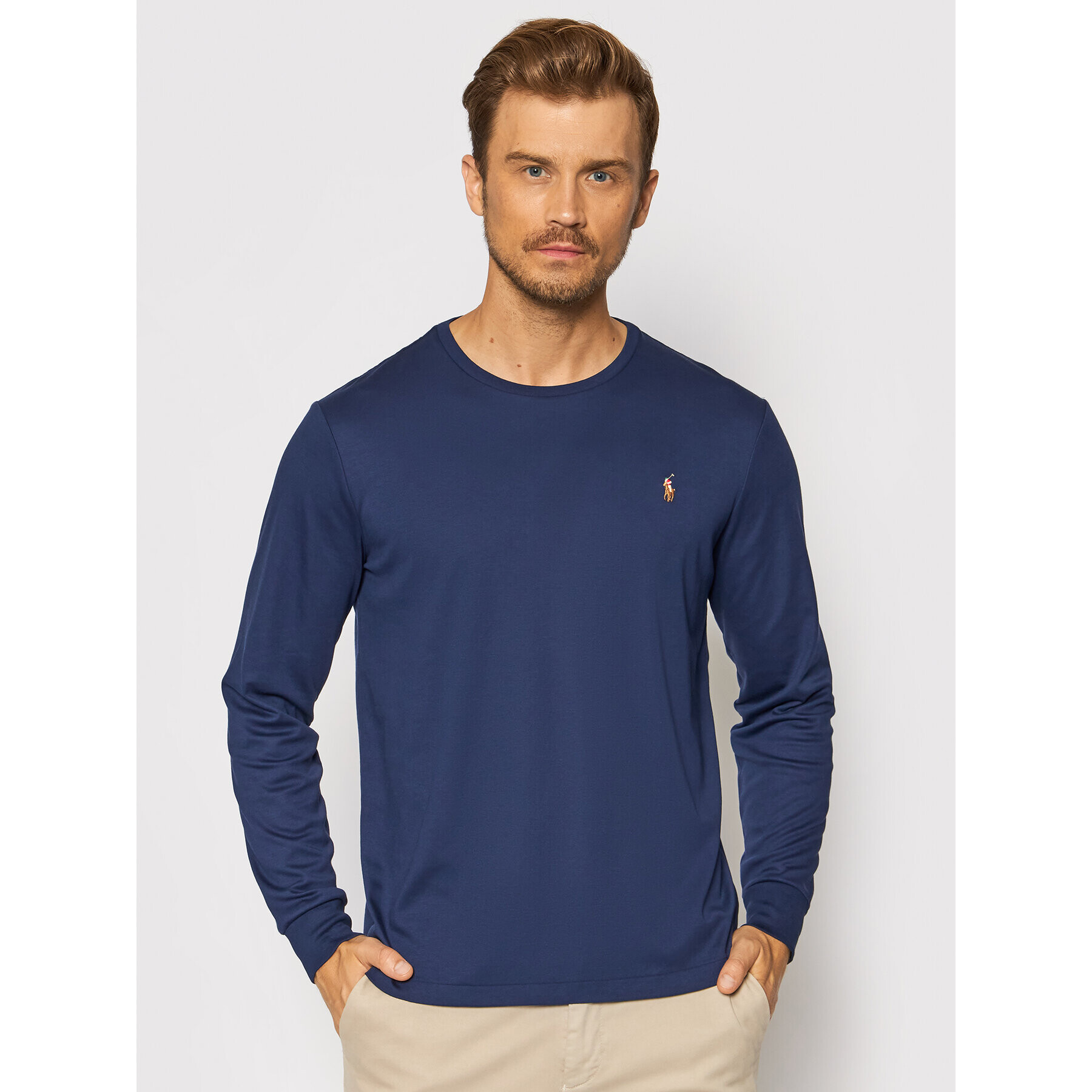 Polo Ralph Lauren Longsleeve 710760121 Bleumarin Slim Fit - Pled.ro