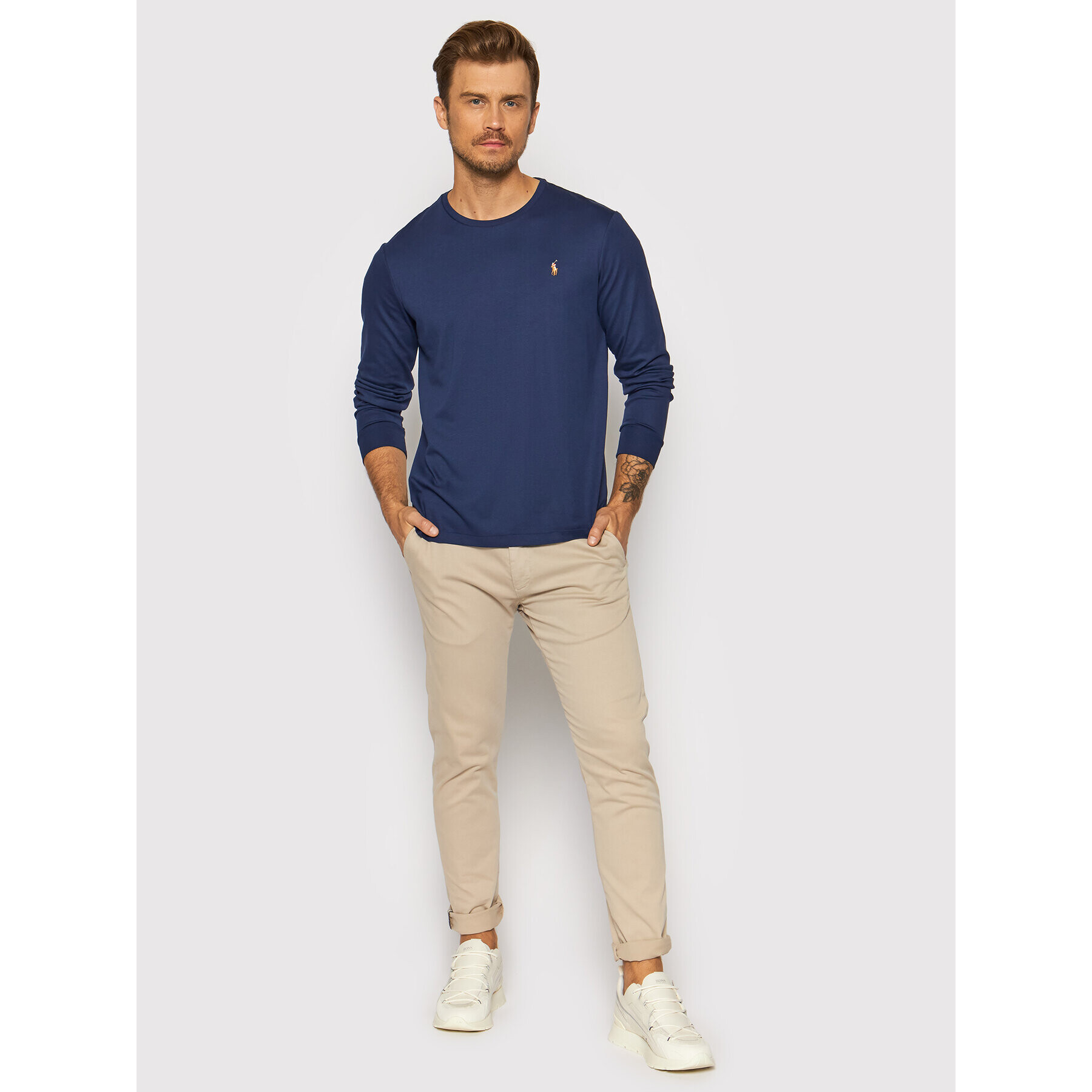 Polo Ralph Lauren Longsleeve 710760121 Bleumarin Slim Fit - Pled.ro