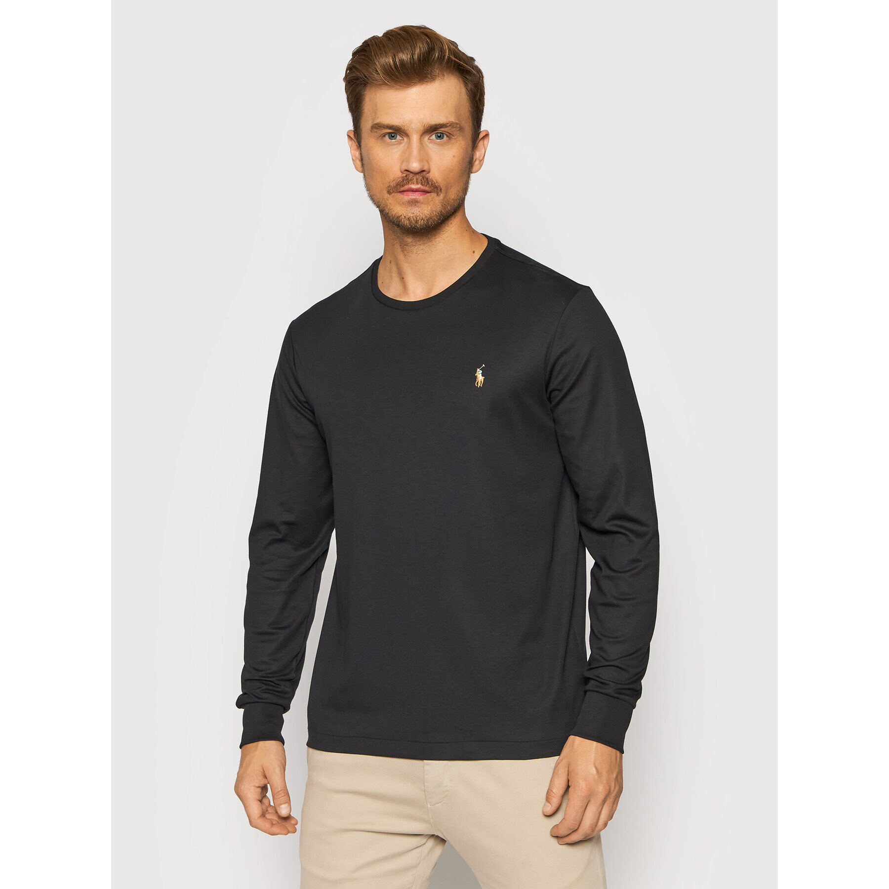 Polo Ralph Lauren Longsleeve 710760121 Negru Slim Fit - Pled.ro