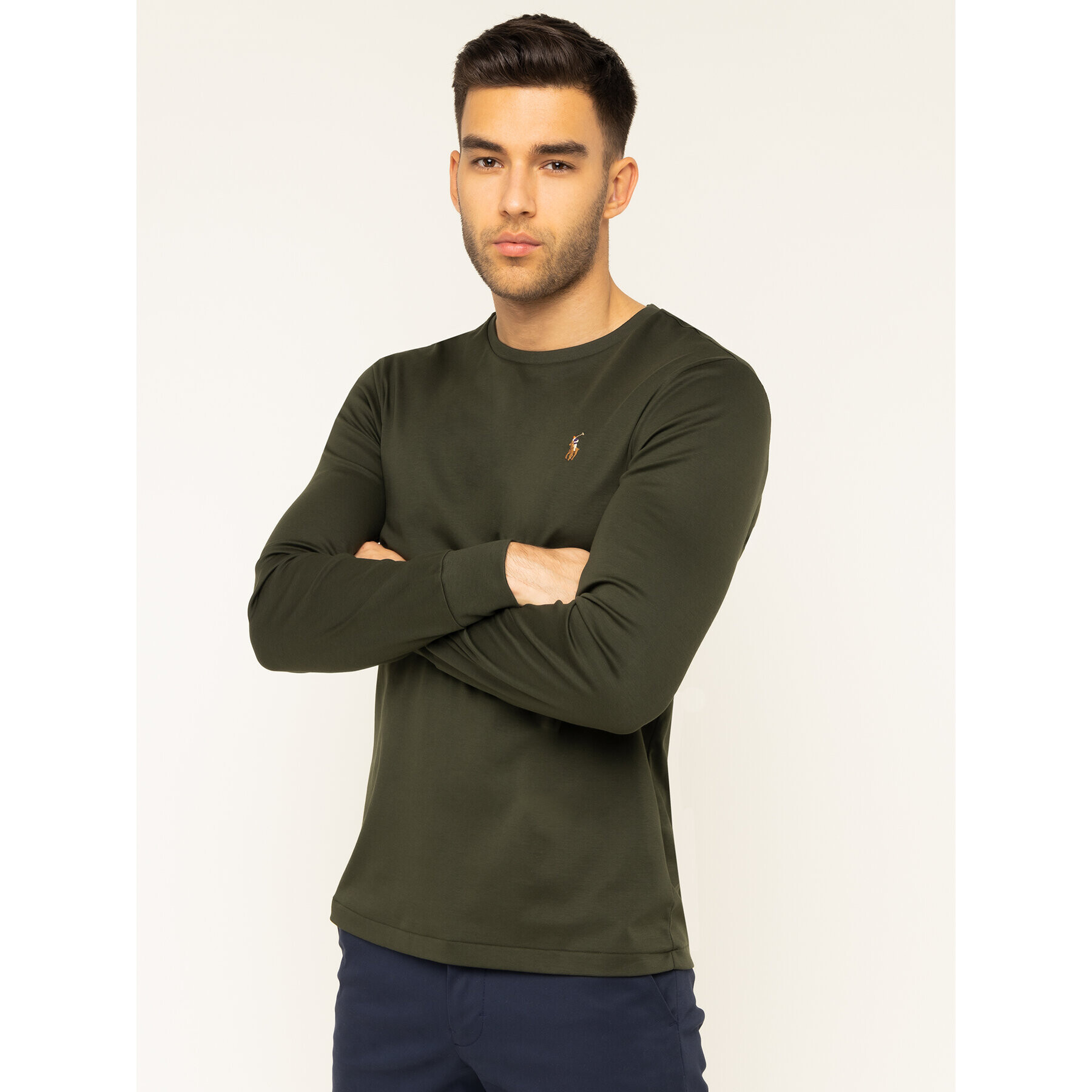 Polo Ralph Lauren Longsleeve 710760121 Verde Slim Fit - Pled.ro